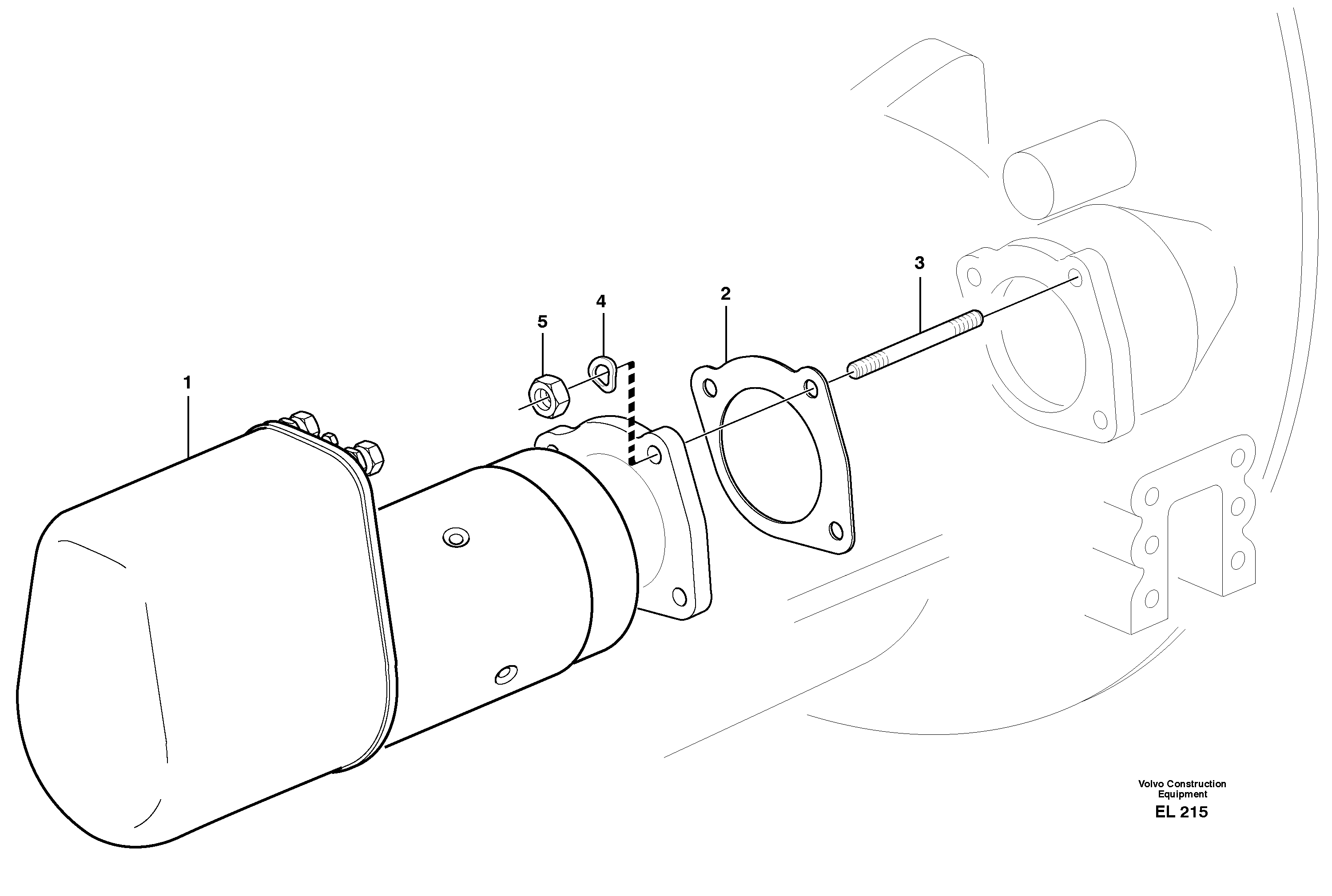 Схема запчастей Volvo L150E - 53780 Starter motor with assembling details L150E S/N 6005 - 7549 S/N 63001 - 63085