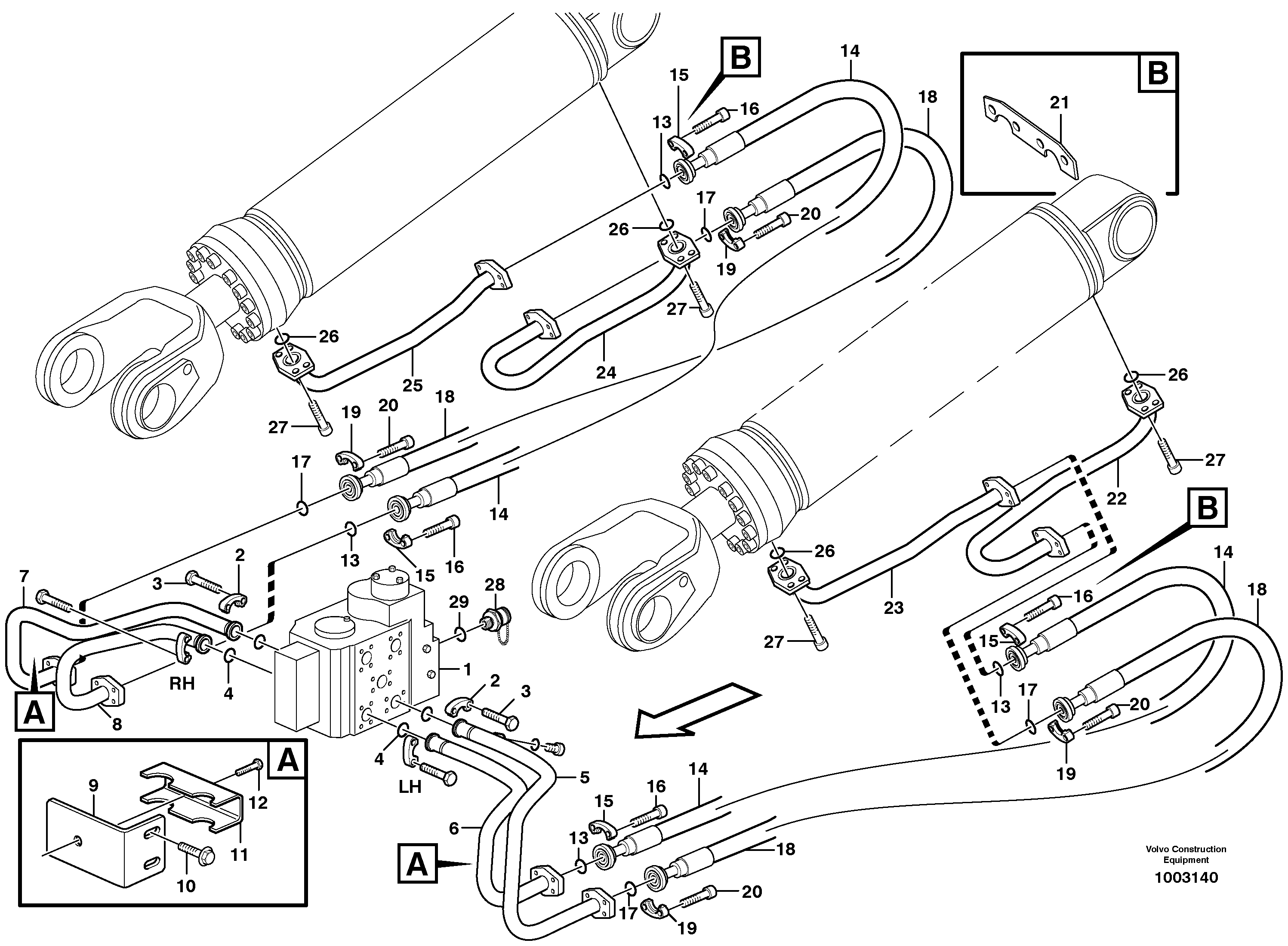 Схема запчастей Volvo L150E - 81353 Lift function L150E S/N 6005 - 7549 S/N 63001 - 63085