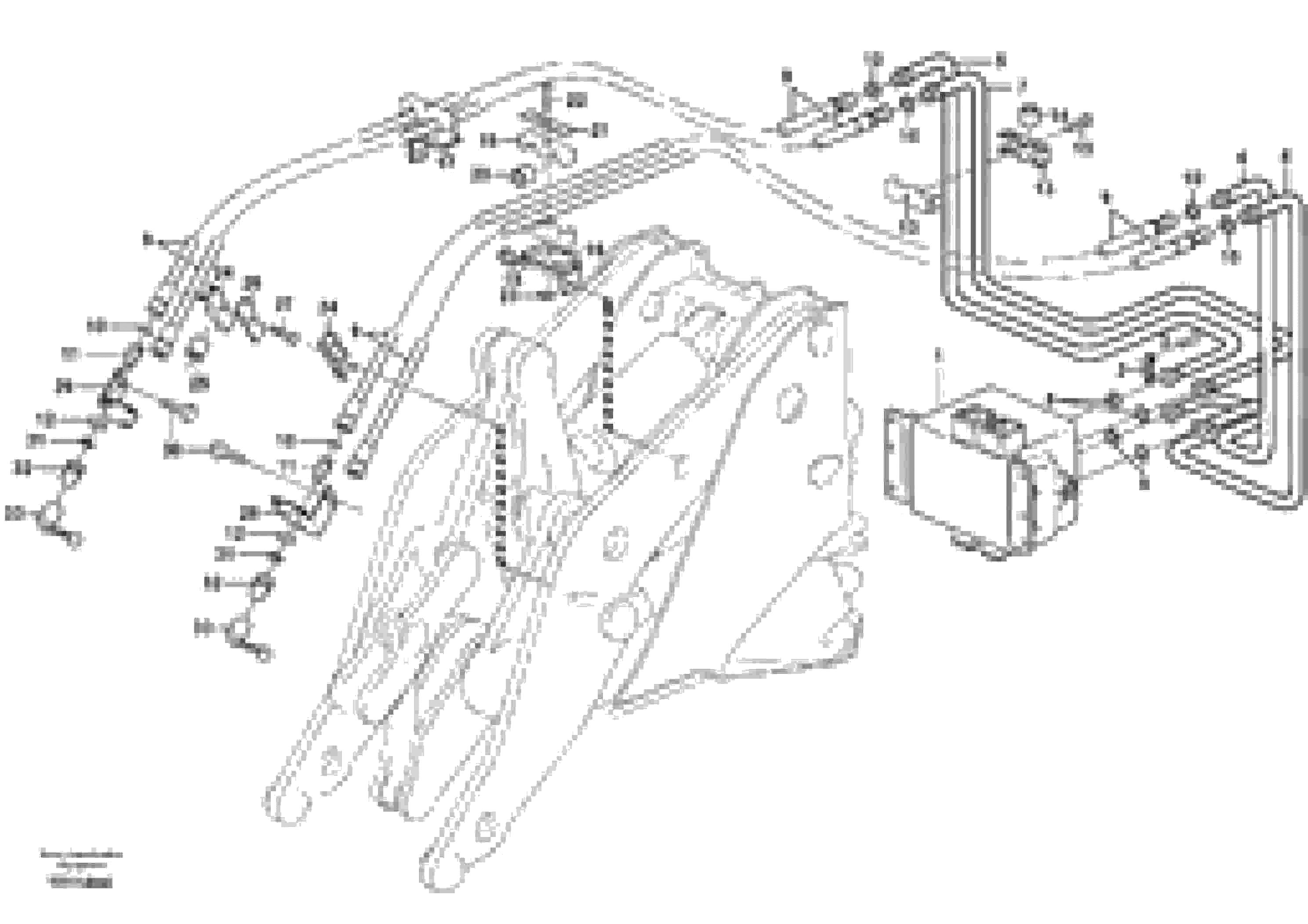 Схема запчастей Volvo L150E - 32036 Pressure lines, 3rd and 4th function L150E S/N 8001 -