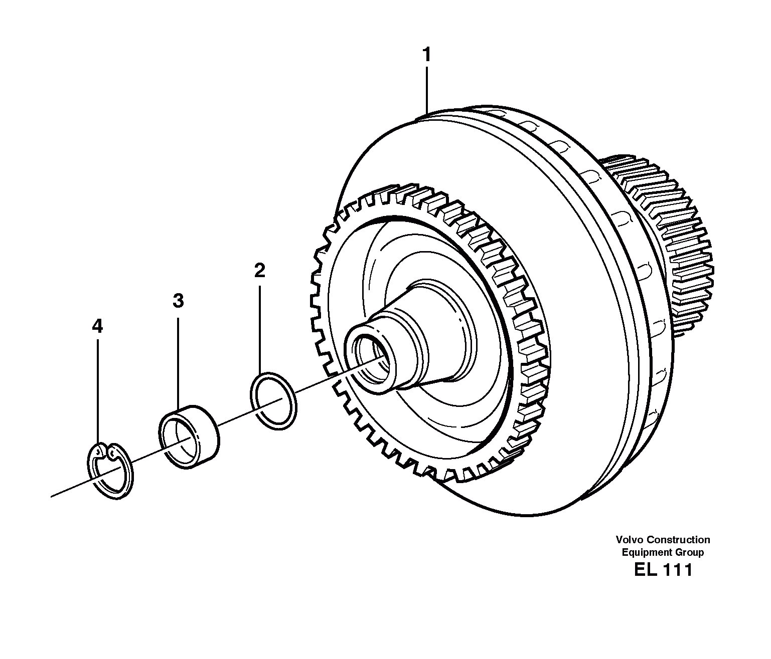 Схема запчастей Volvo L150E - 7509 Torque converter L150E S/N 10002 - 11594