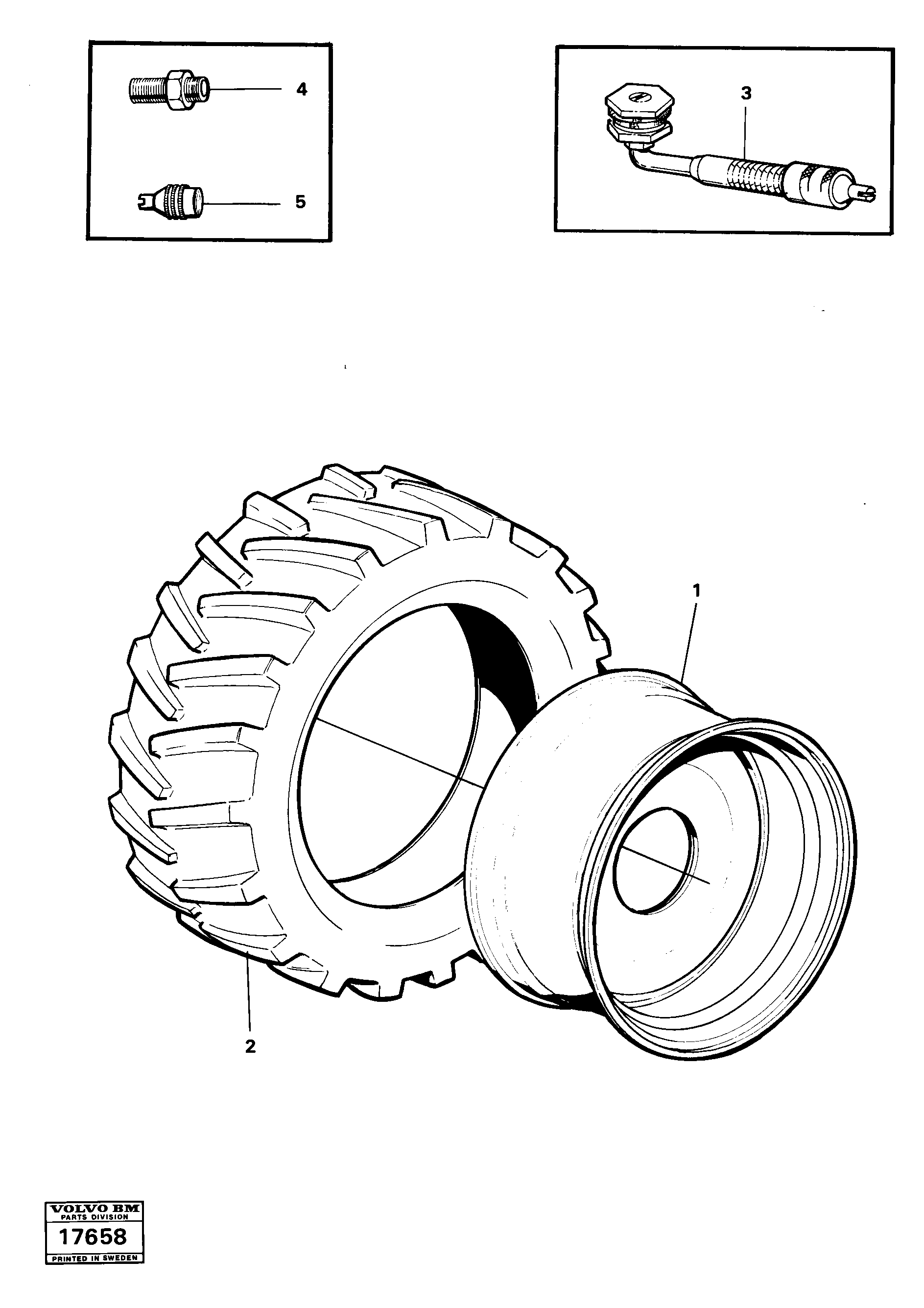 Схема запчастей Volvo L50 - 20469 Wheel L50 L50 S/N -6400/-60300 USA