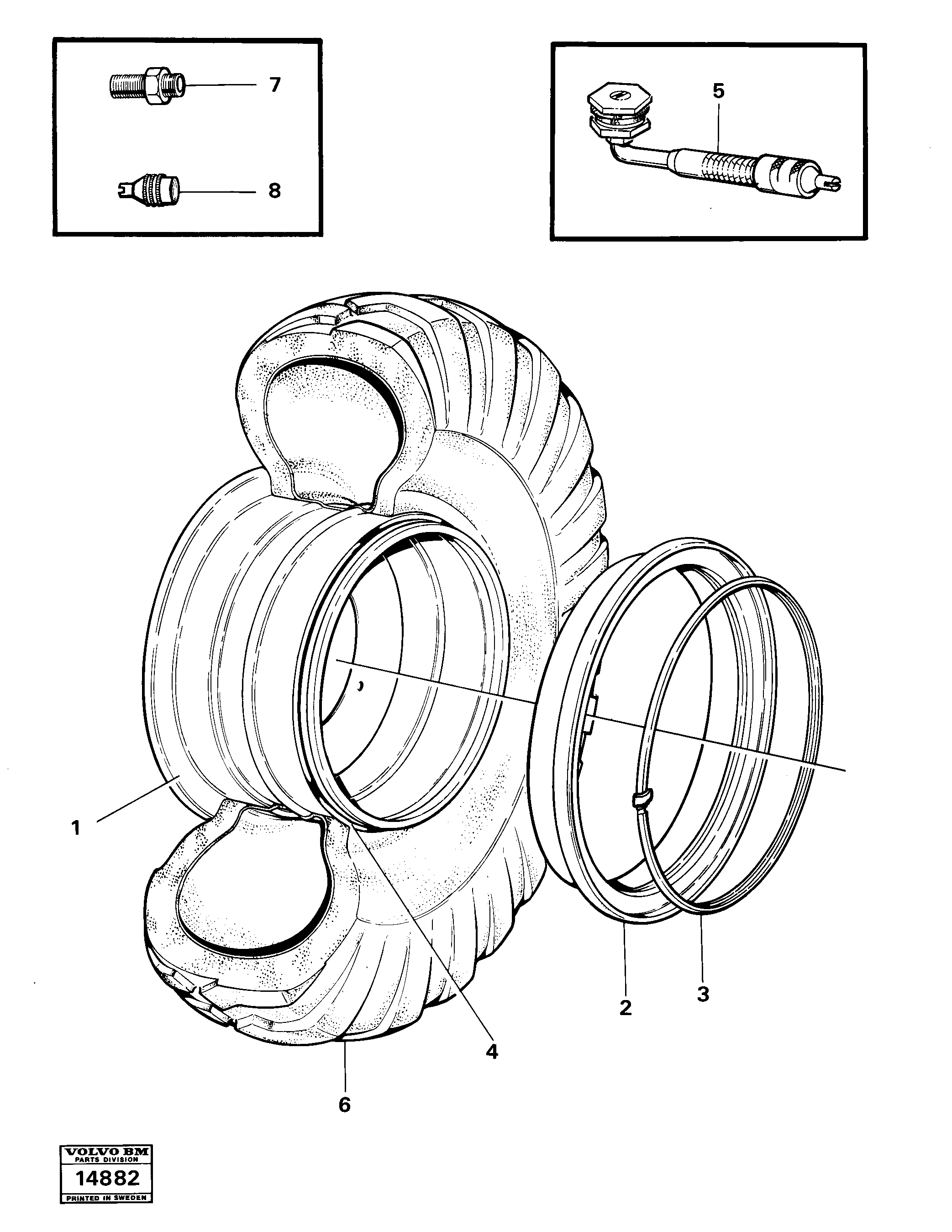 Схема запчастей Volvo L50 - 23793 Wheel L50 L50 S/N -6400/-60300 USA