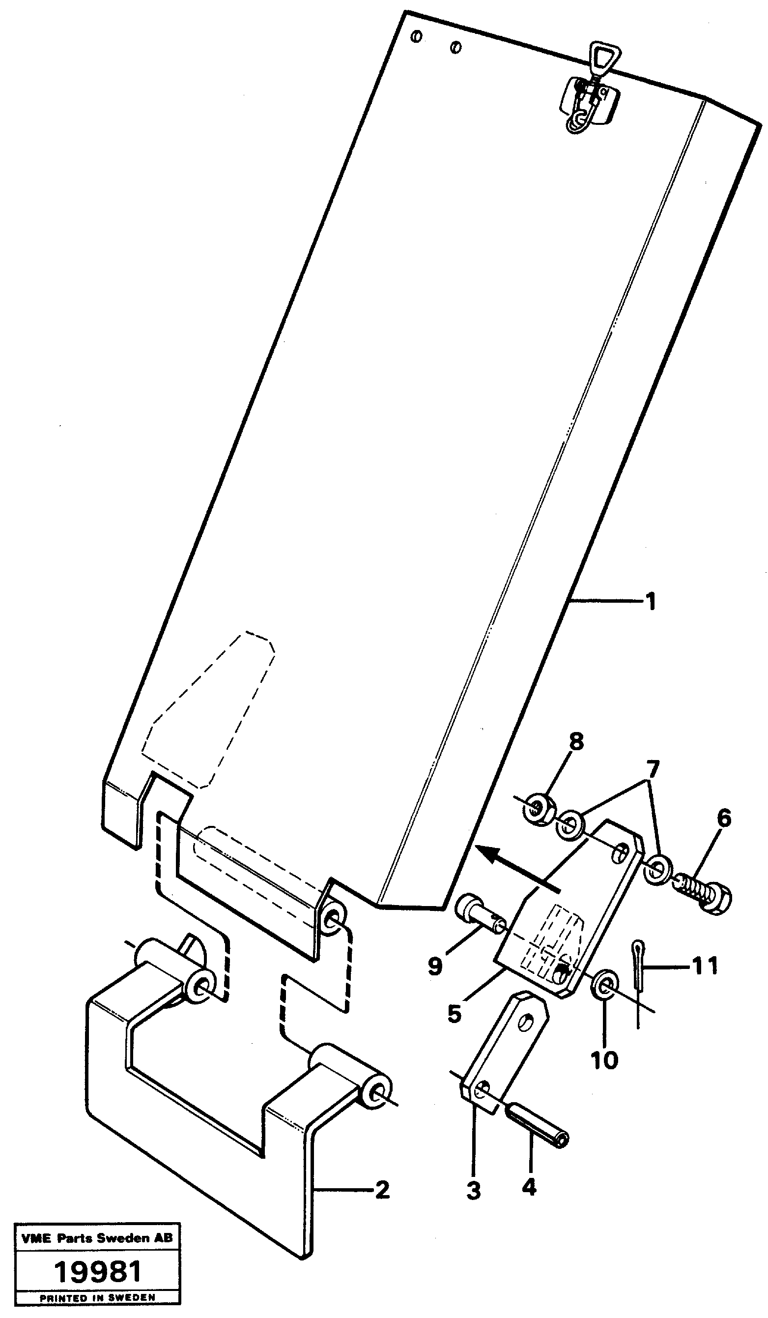 Схема запчастей Volvo L50 - 20473 Latch for mudguard L50 L50 S/N -6400/-60300 USA