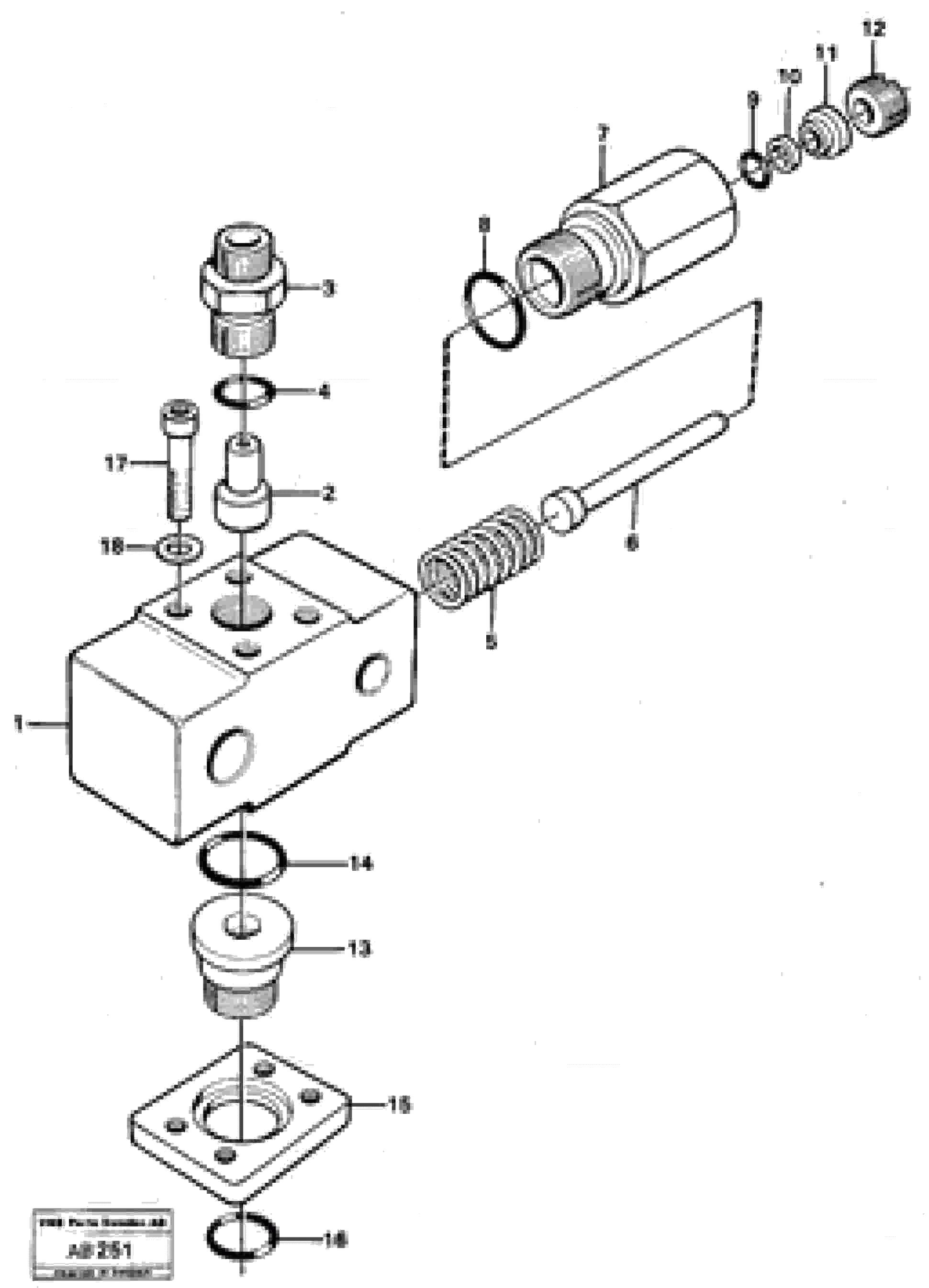 Схема запчастей Volvo L50 - 45284 Valves L50 L50 S/N 6401- / 60301- USA