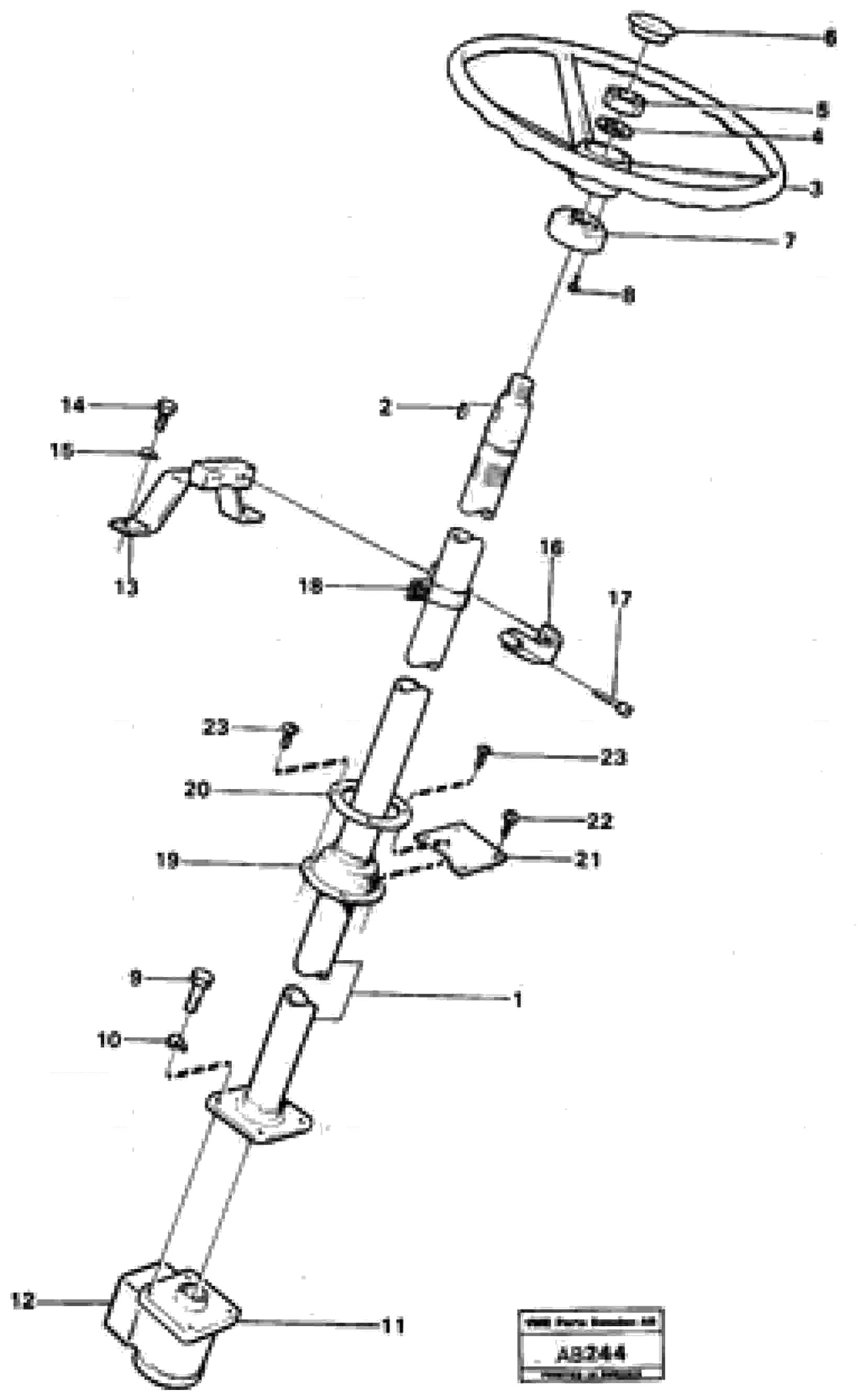 Схема запчастей Volvo L50 - 5157 Steering column with fitting parts L50 L50 S/N 6401- / 60301- USA