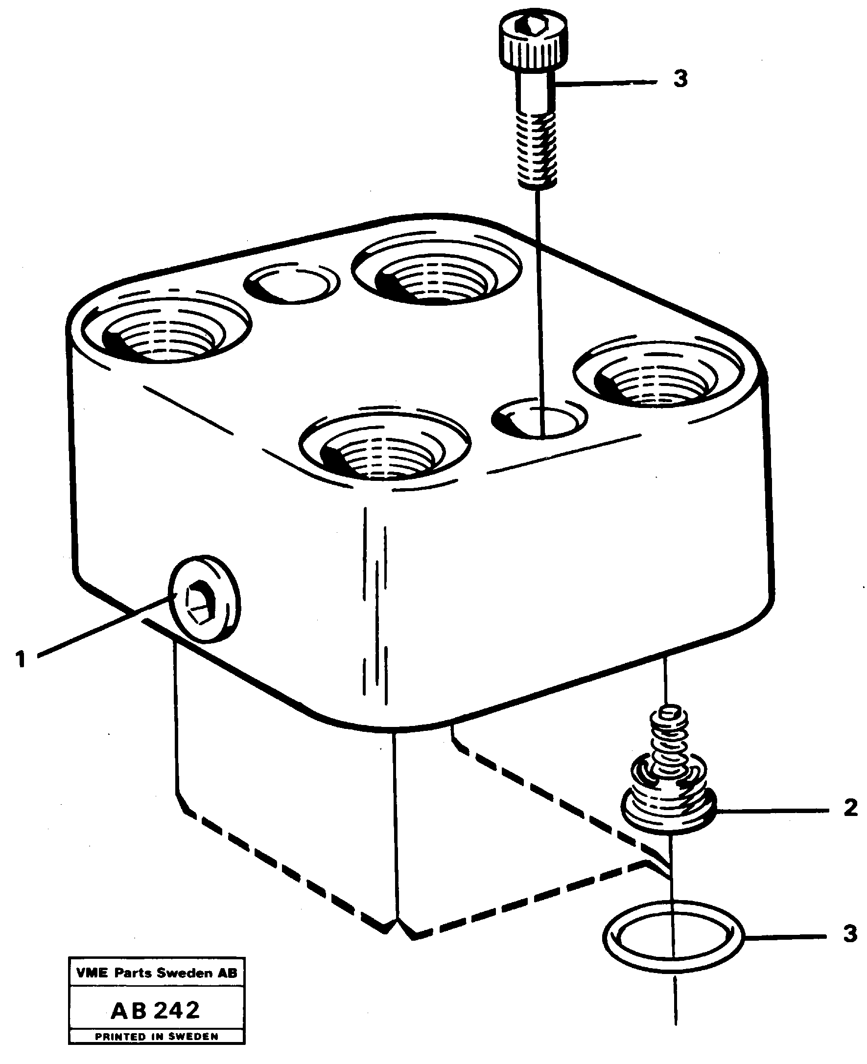 Схема запчастей Volvo L50 - 5159 Valve housing L50 L50 S/N 6401- / 60301- USA