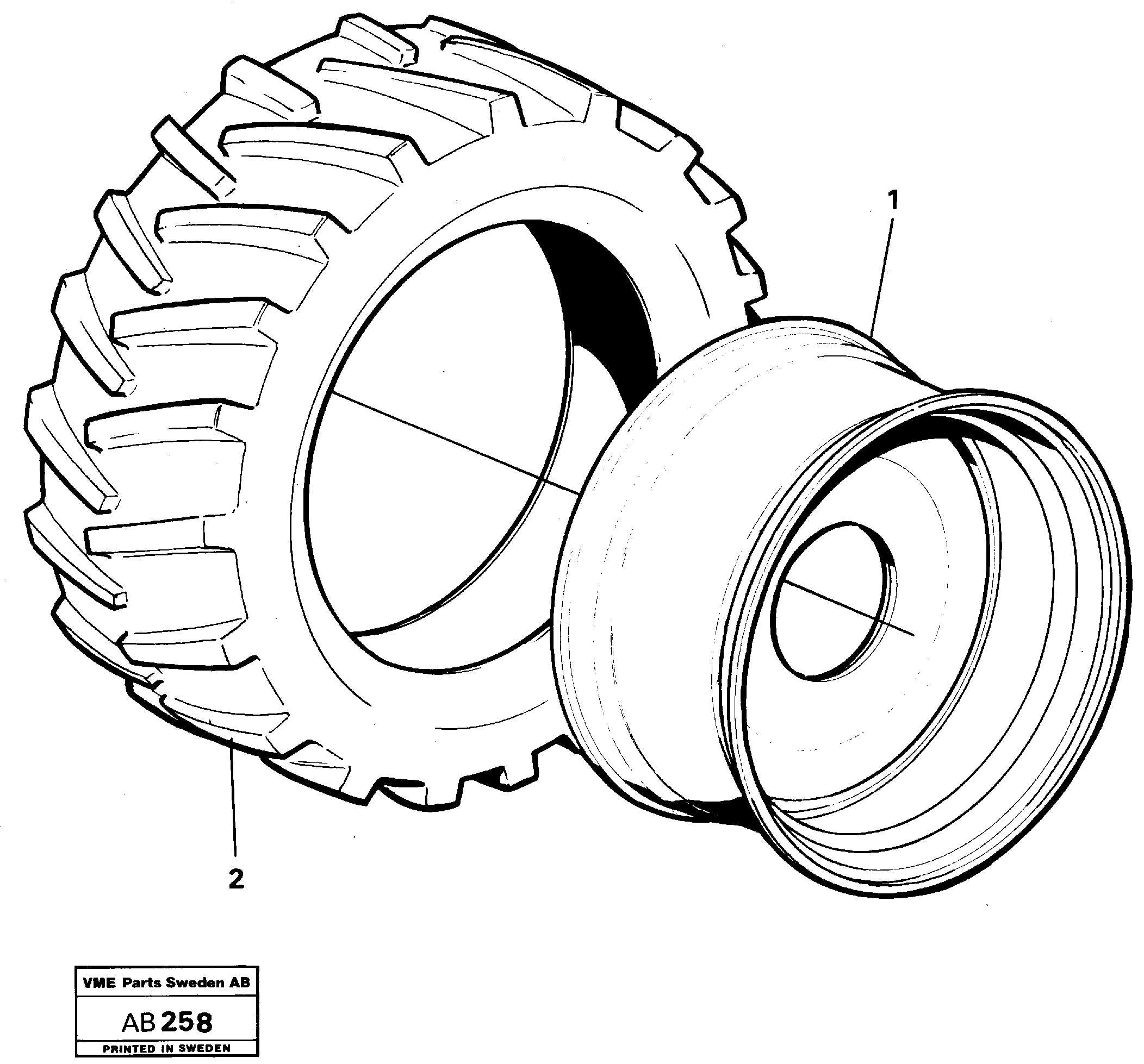 Схема запчастей Volvo L50 - 9929 Wheel L50 L50 S/N 6401- / 60301- USA