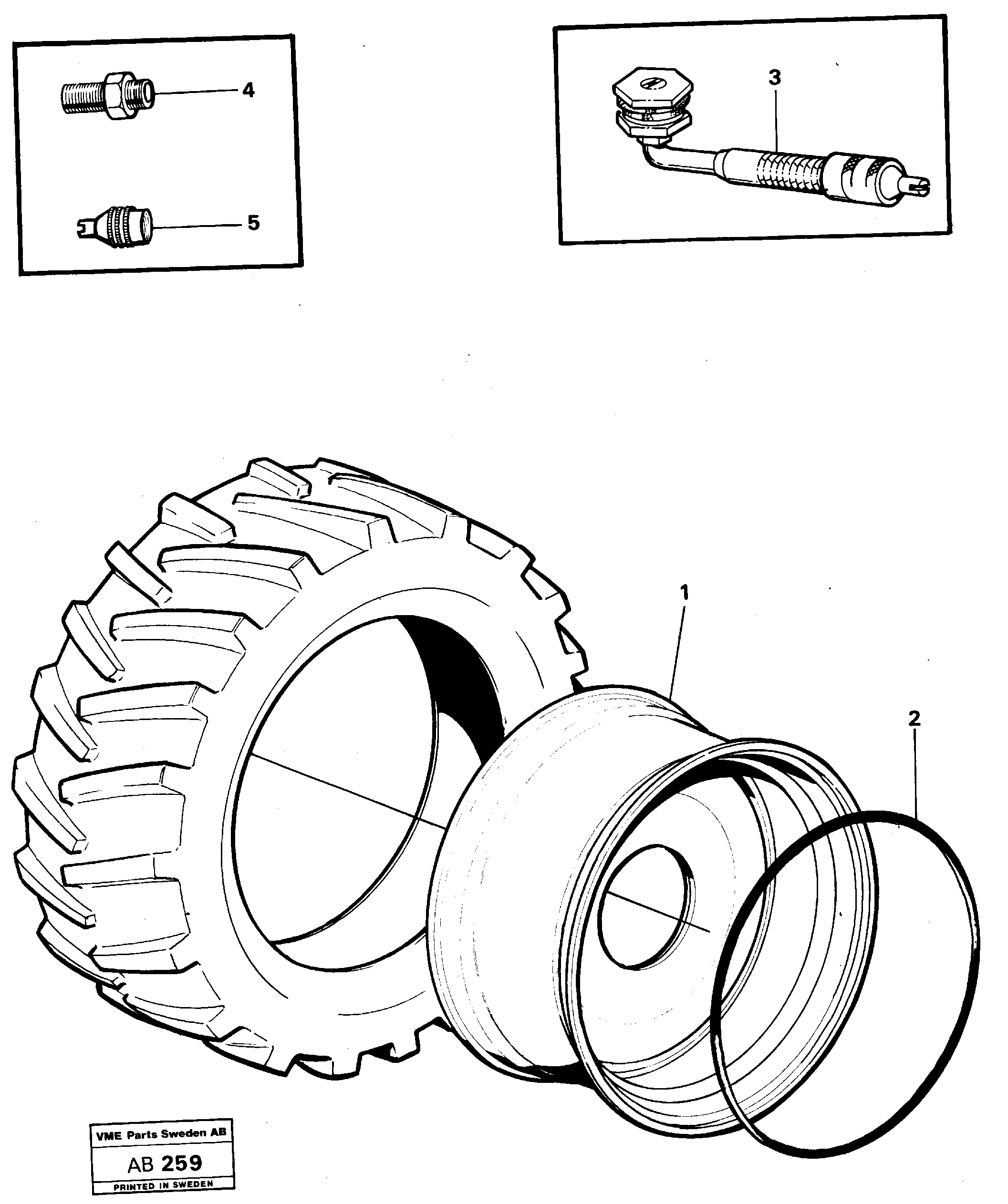 Схема запчастей Volvo L50 - 9931 Wheel L50 L50 S/N 6401- / 60301- USA