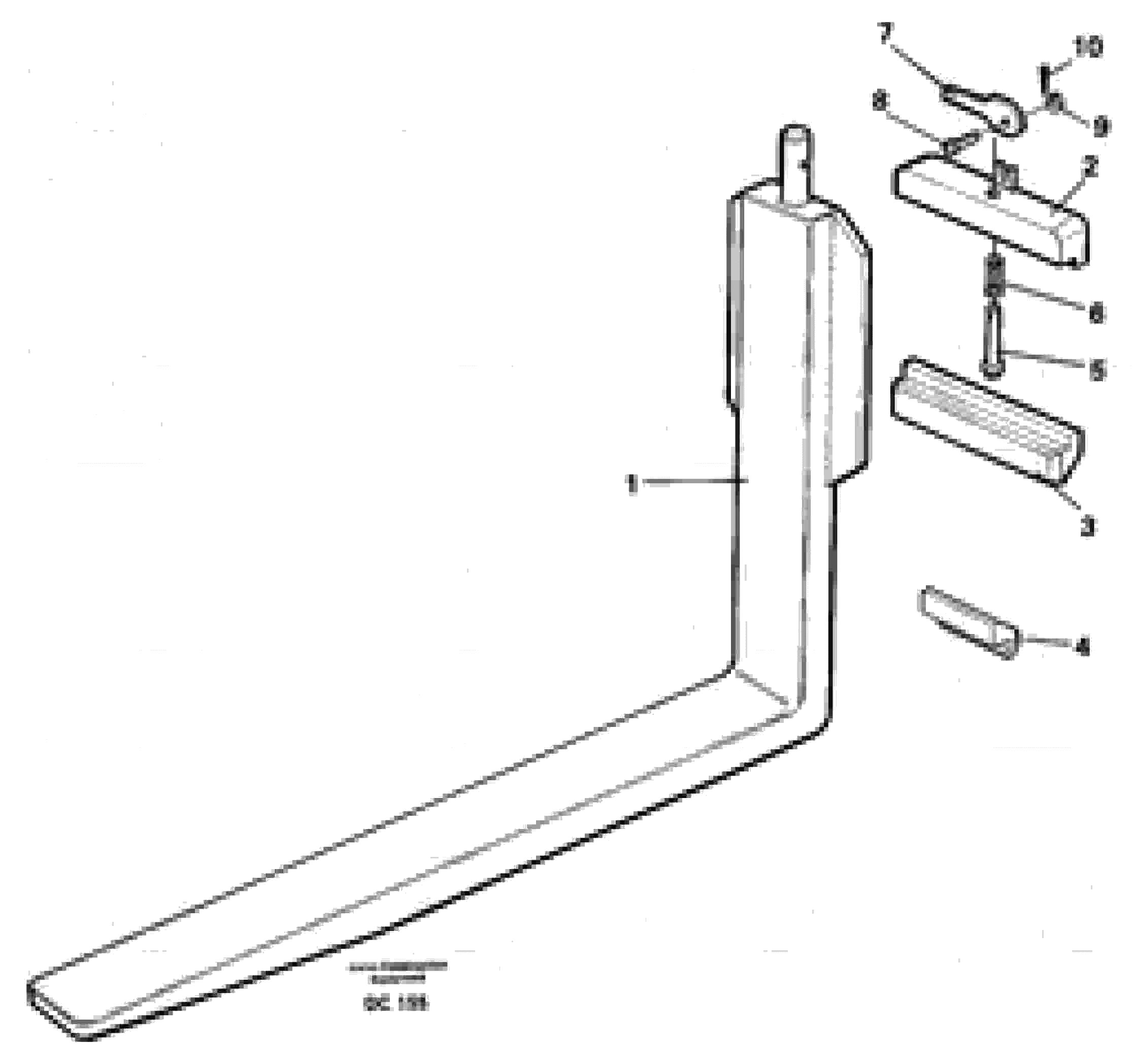 Схема запчастей Volvo L50 - 33999 Fork tines ATTACHMENTS ATTACHMENTS WHEEL LOADERS GEN. - C