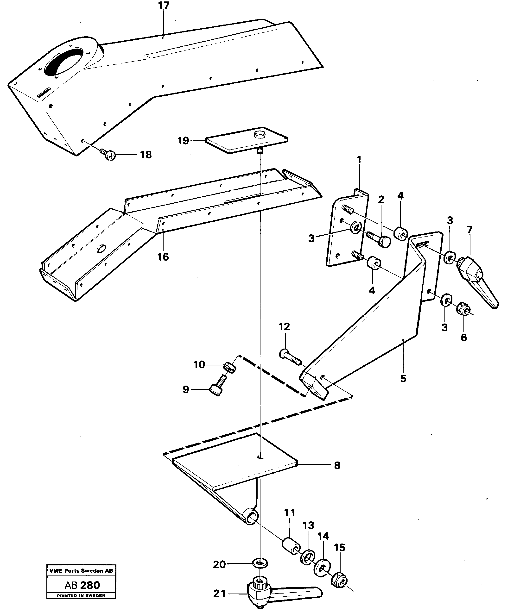 Схема запчастей Volvo L50 - 9942 Foldable arm rest, lever steering (cdc) L50 L50 S/N 6401- / 60301- USA