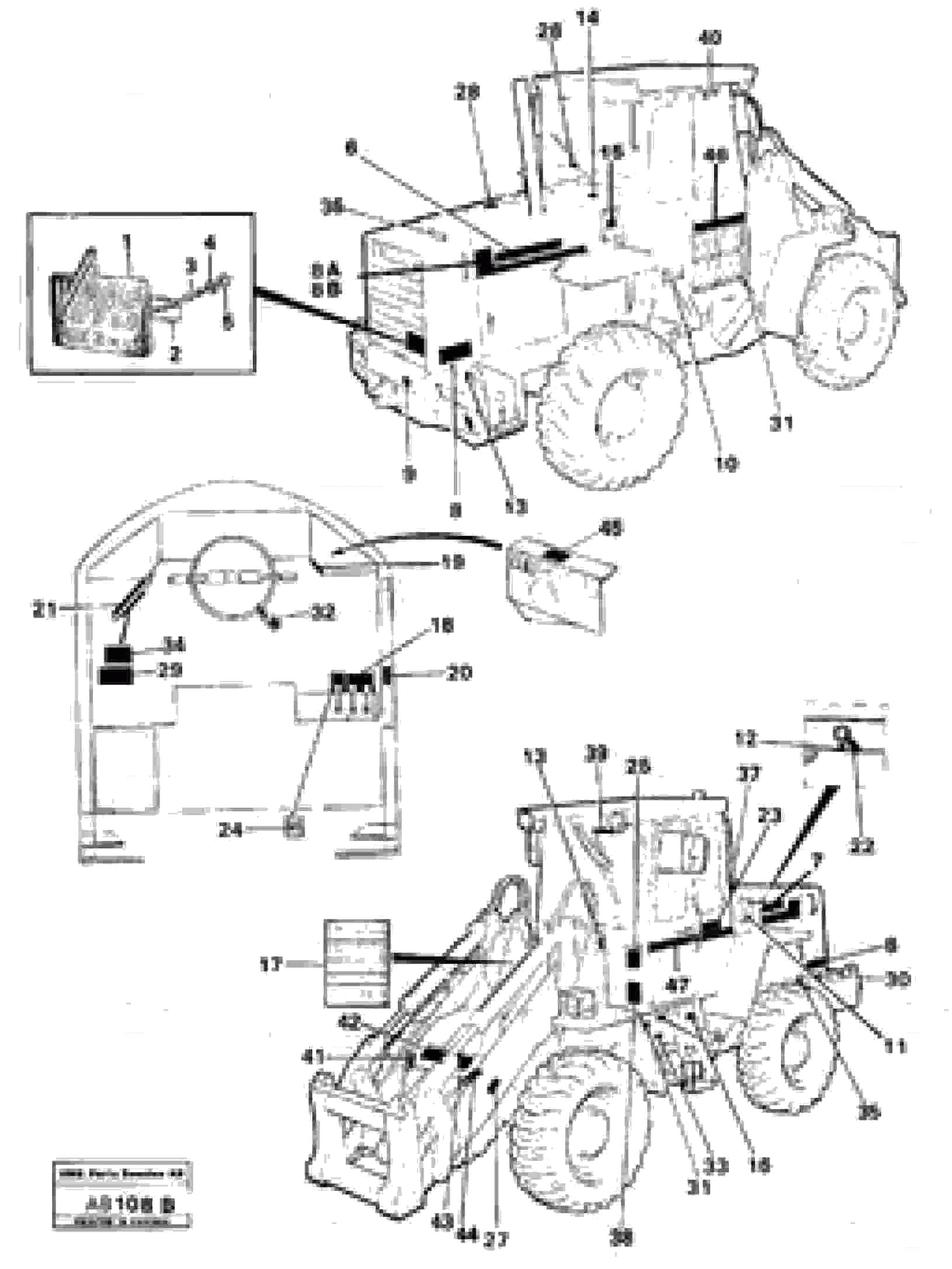 Схема запчастей Volvo L50 - 65977 Sign plates and transfersusa L50 L50 S/N 6401- / 60301- USA