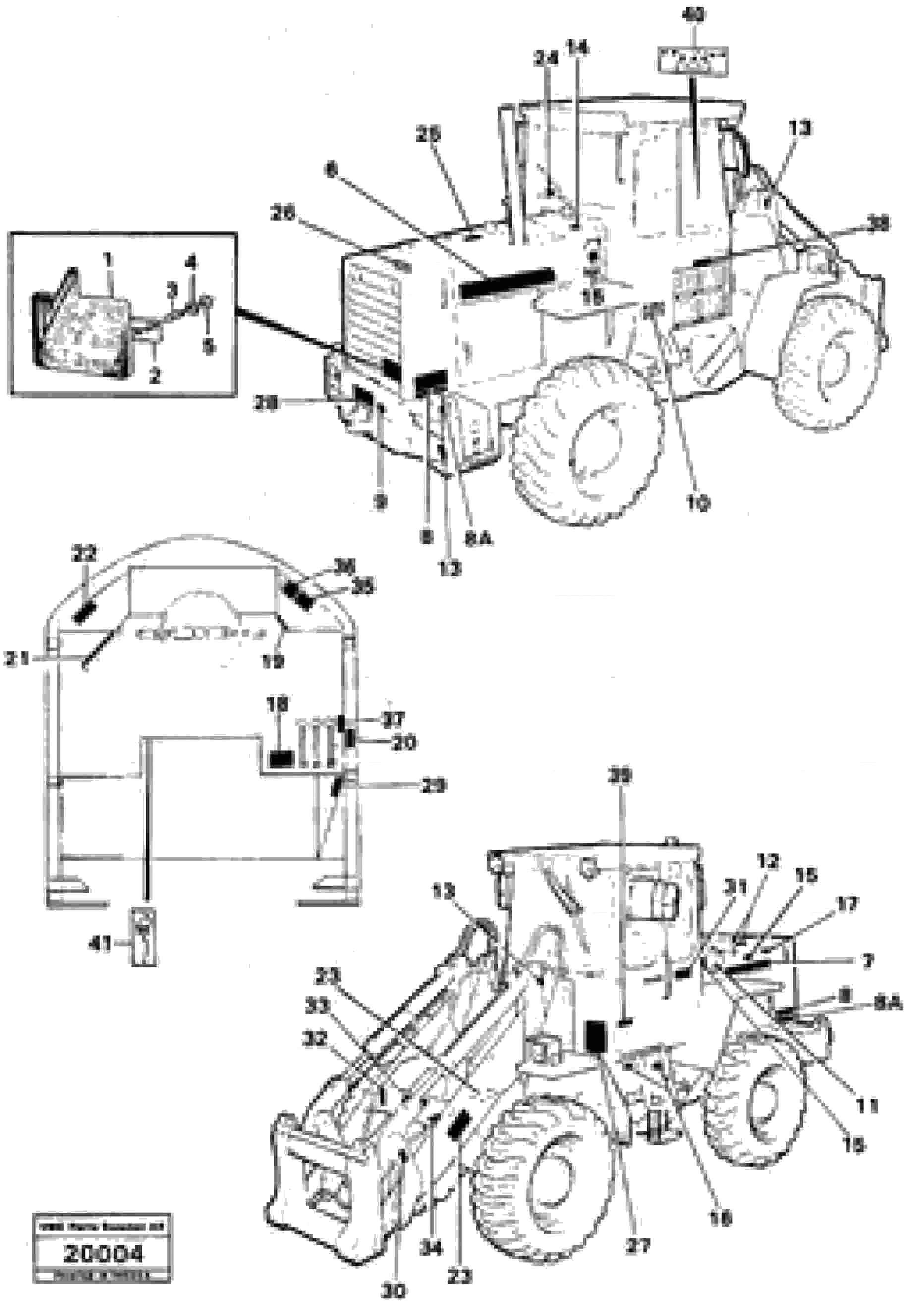 Схема запчастей Volvo L50 - 65956 Sign plates and decals L50 L50 S/N -6400/-60300 USA