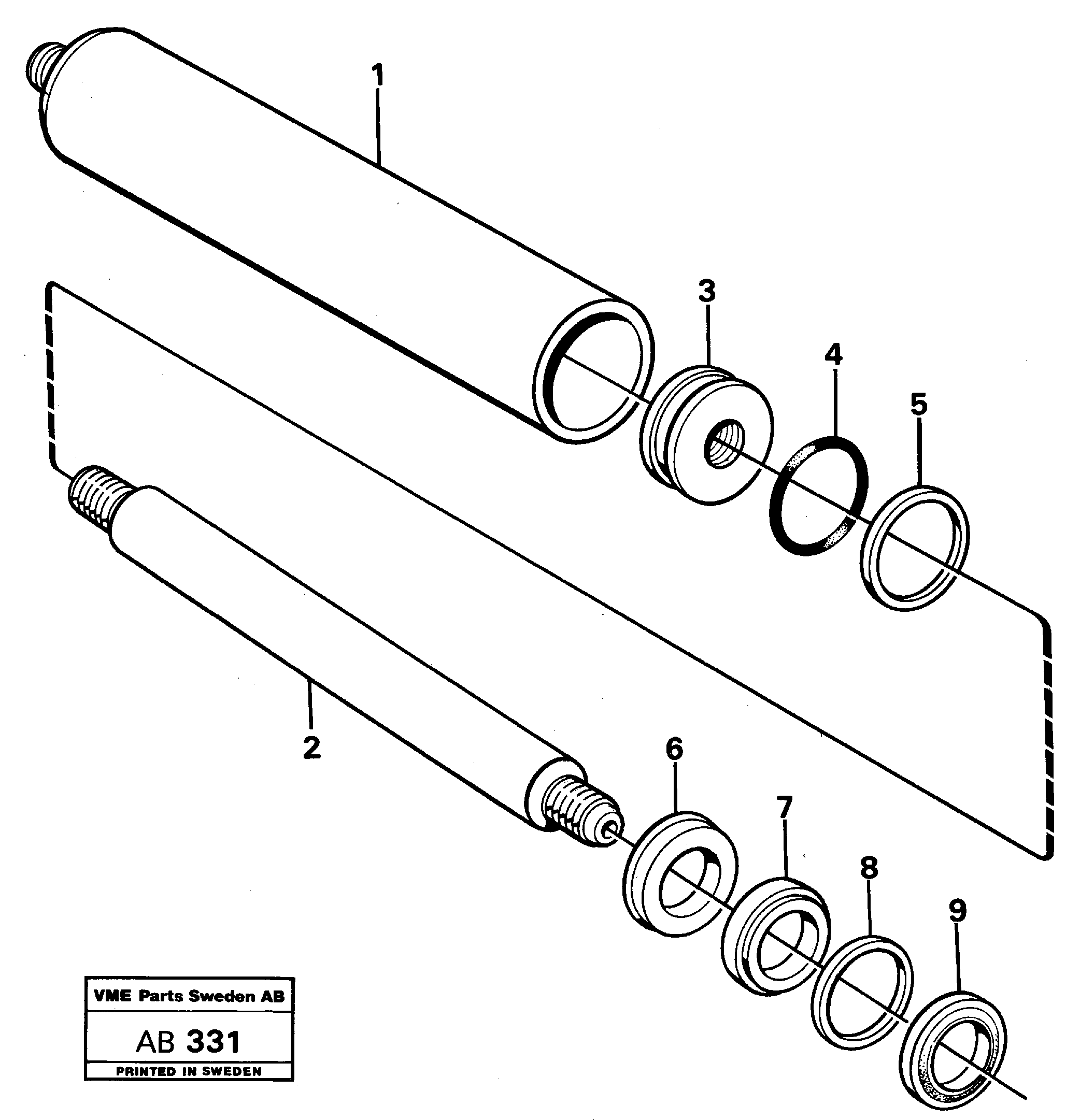 Схема запчастей Volvo L50 - 20986 Control cylinder L50 L50 S/N 6401- / 60301- USA