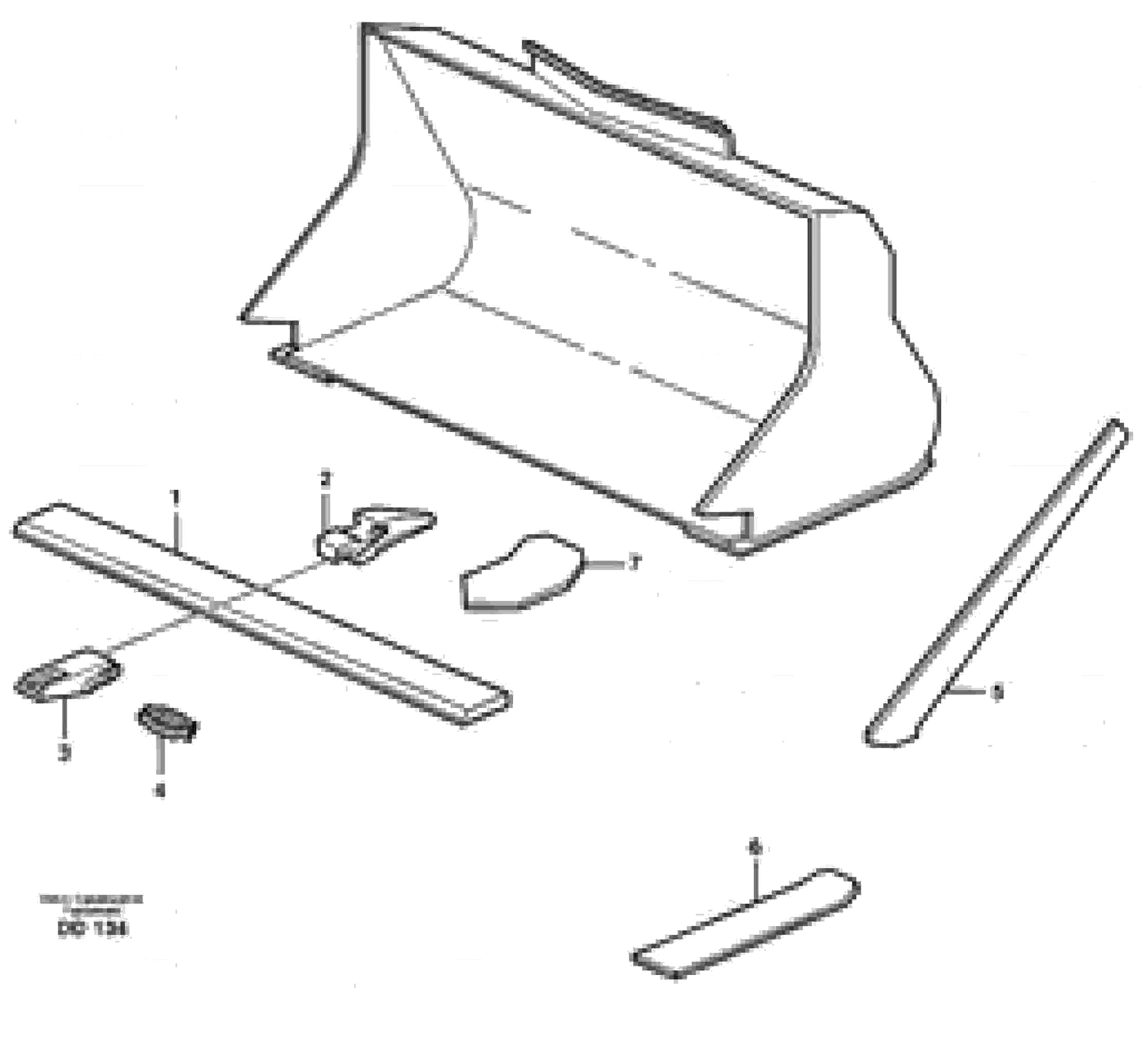 Схема запчастей Volvo L50 - 20121 Bucket, straight with teeth ATTACHMENTS ATTACHMENTS WHEEL LOADERS GEN. - C