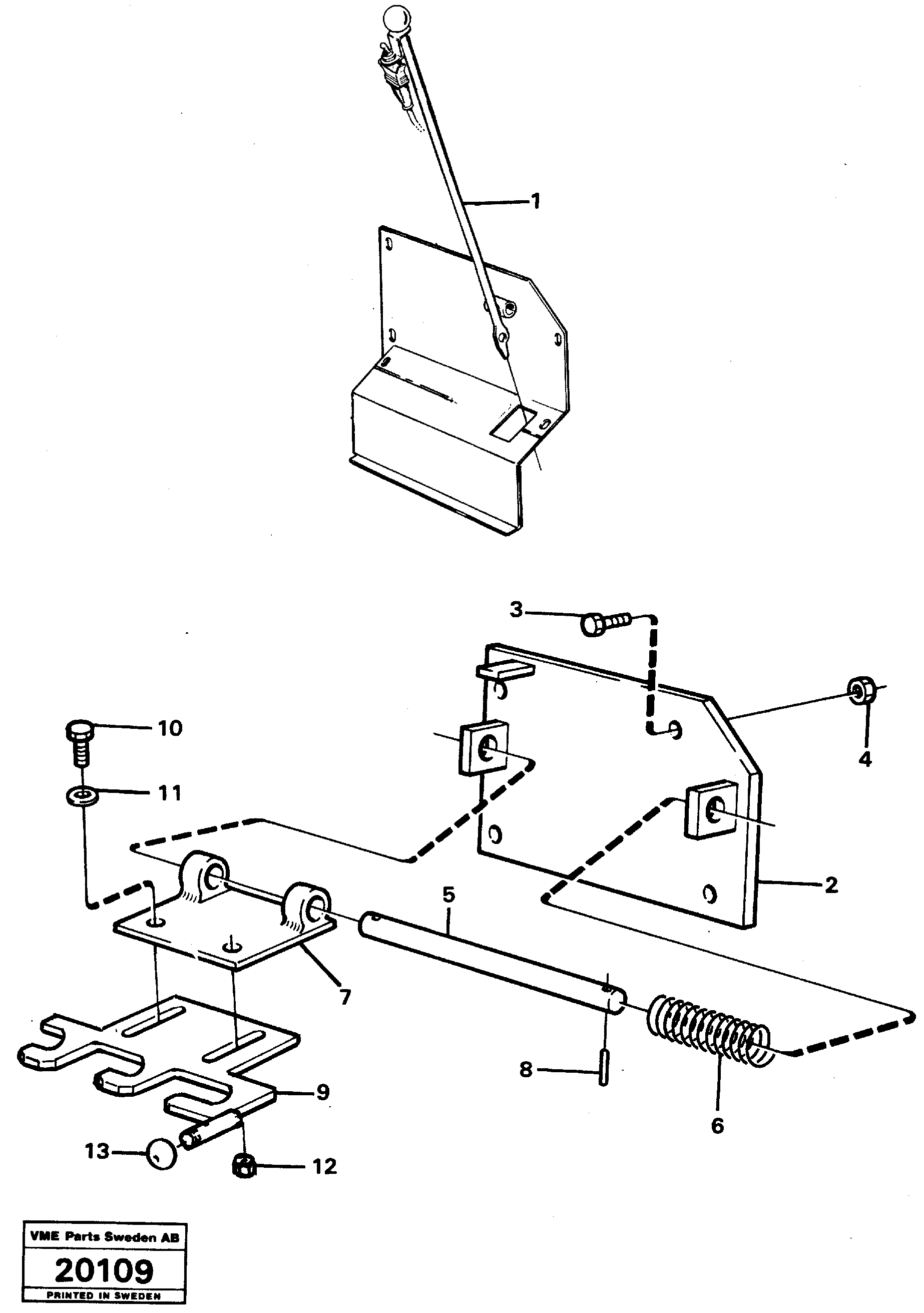 Схема запчастей Volvo L50 - 1203 Anchorage for controls L50 L50 S/N -6400/-60300 USA