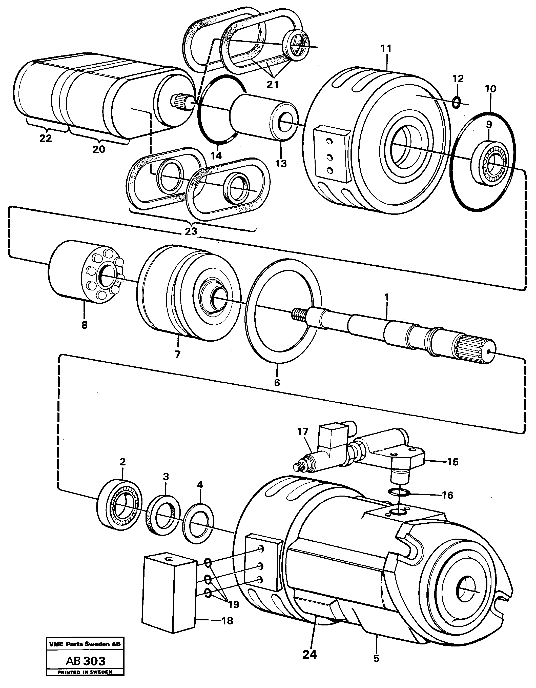 Схема запчастей Volvo L50 - 2635 Гидронасос (основной насос) L50 L50 S/N 6401- / 60301- USA