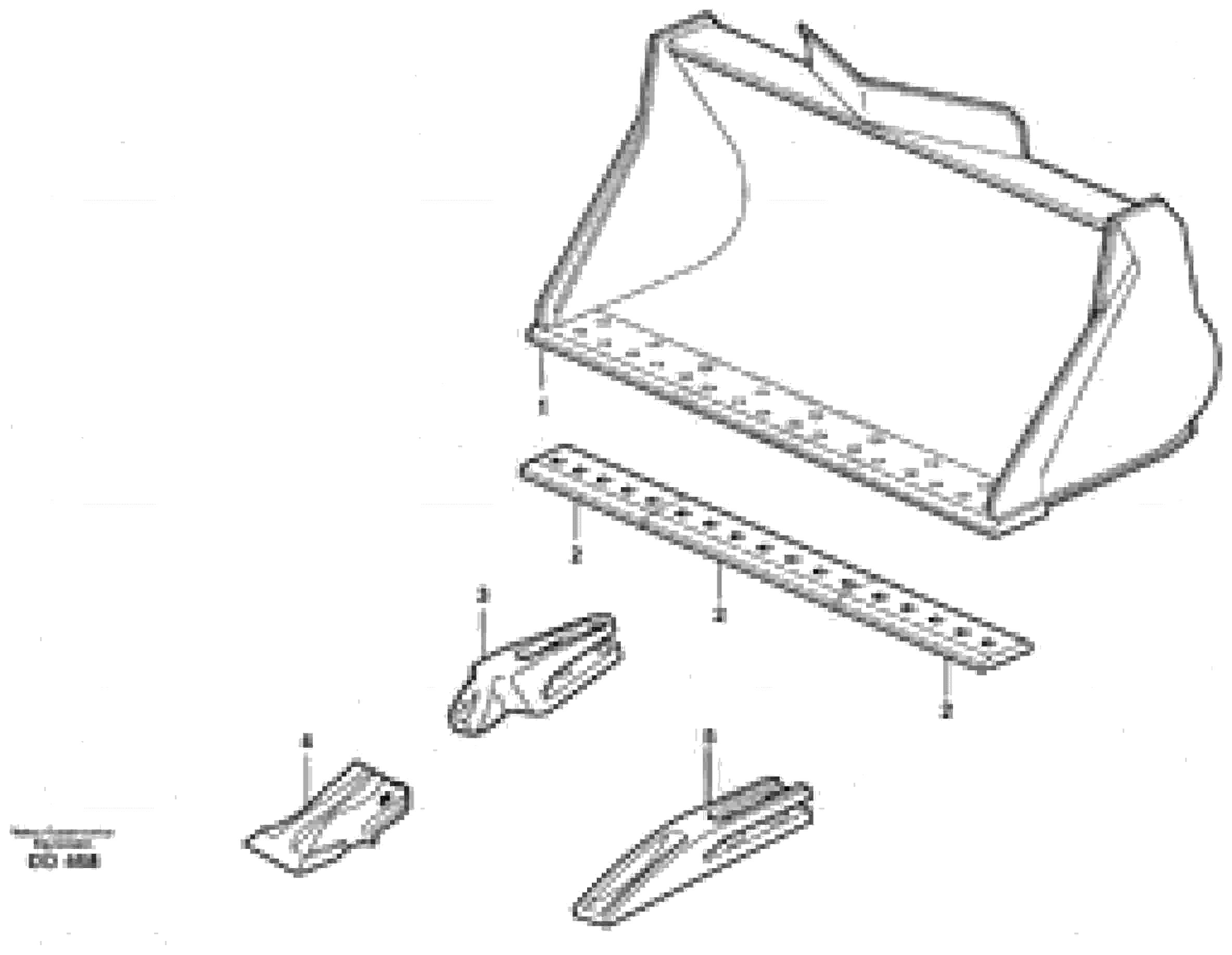 Схема запчастей Volvo L50 - 11205 Bucket, straight lip, alt. edge savers or teeth ATTACHMENTS ATTACHMENTS WHEEL LOADERS GEN. - C