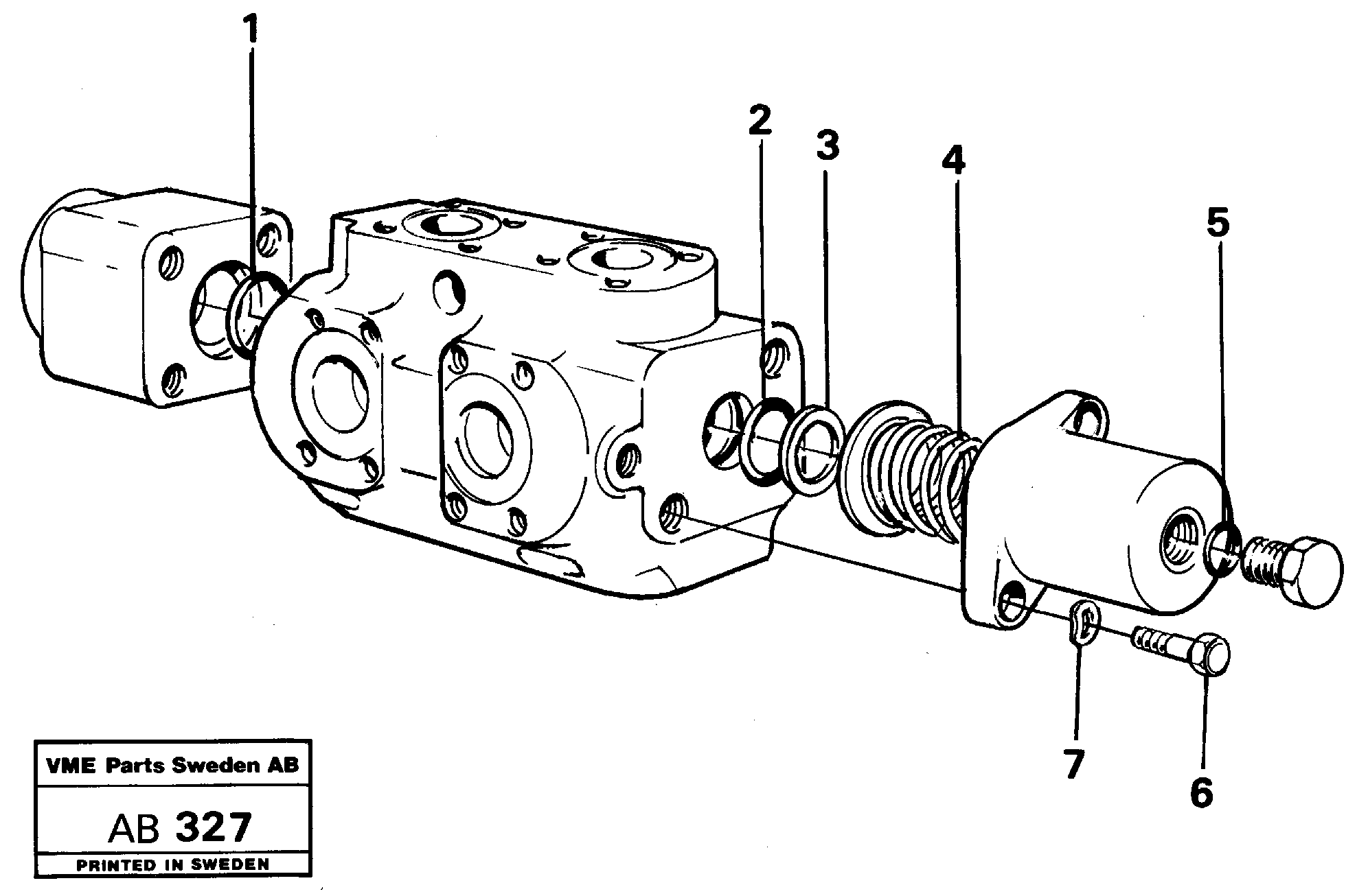 Схема запчастей Volvo L50 - 5170 Valves L50 L50 S/N 6401- / 60301- USA