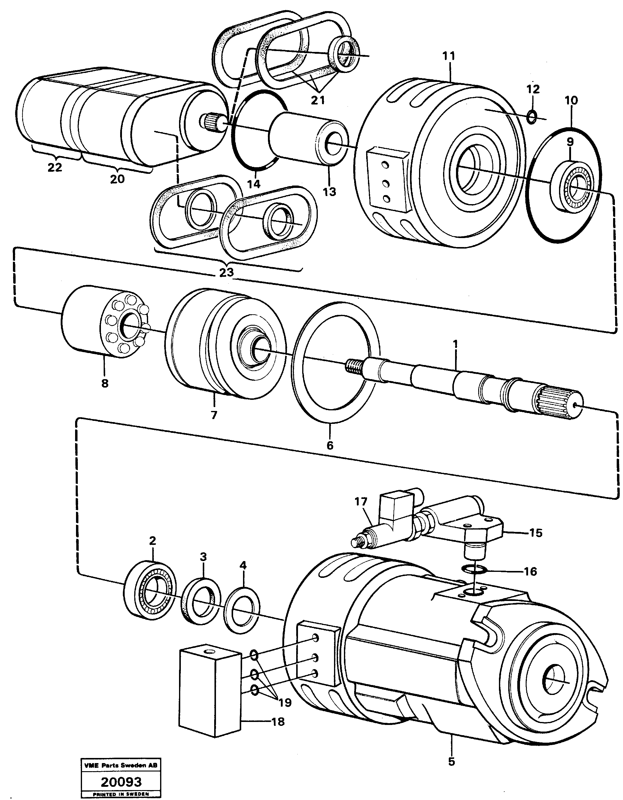 Схема запчастей Volvo L50 - 59735 Гидронасос (основной насос) L50 L50 S/N -6400/-60300 USA