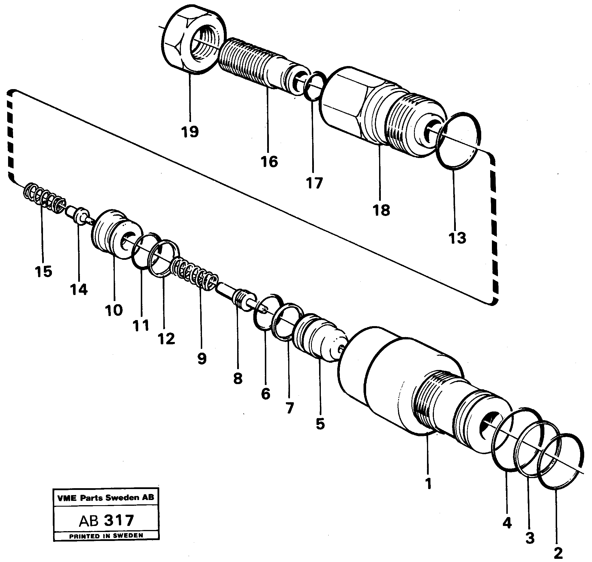 Схема запчастей Volvo L50 - 9964 Valves L50 L50 S/N 6401- / 60301- USA