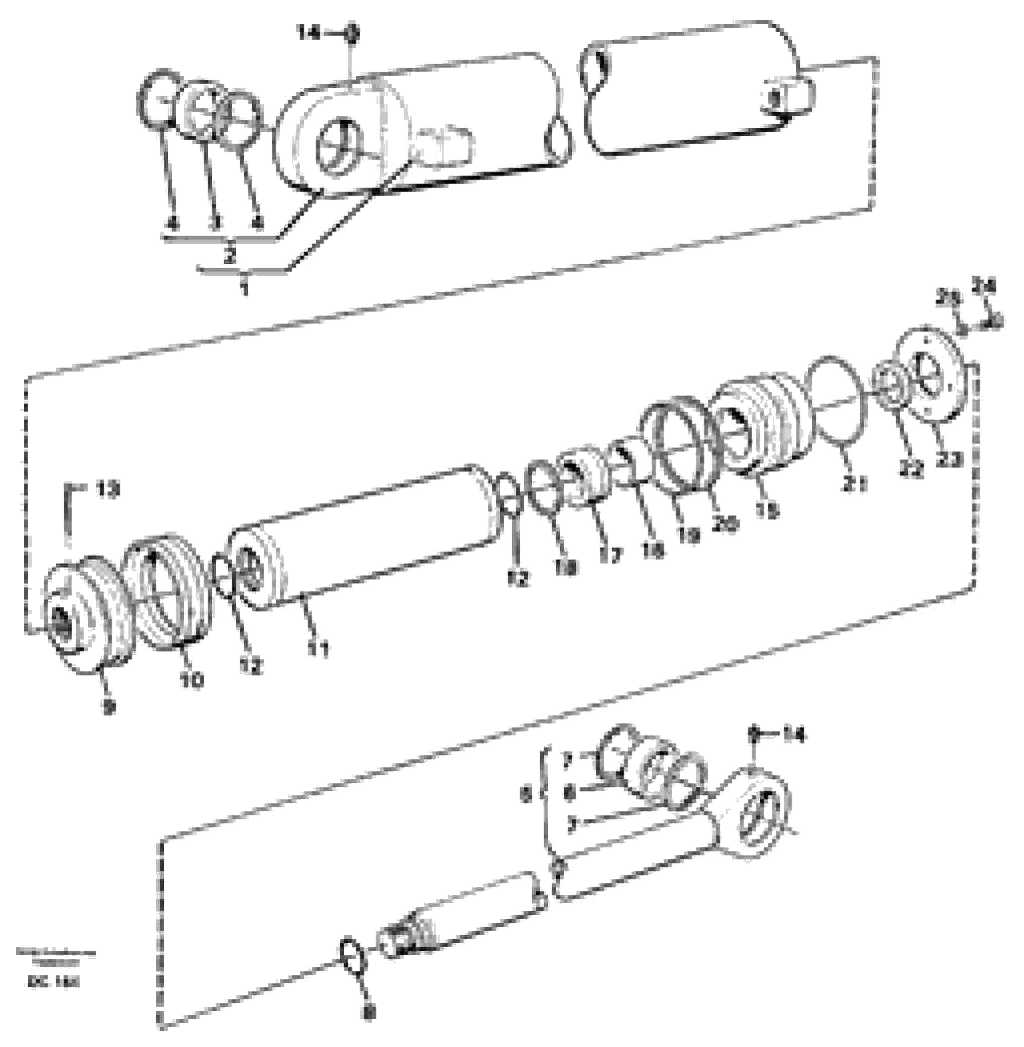 Схема запчастей Volvo L50 - 31585 Гидроцилиндр ATTACHMENTS ATTACHMENTS WHEEL LOADERS GEN. - C