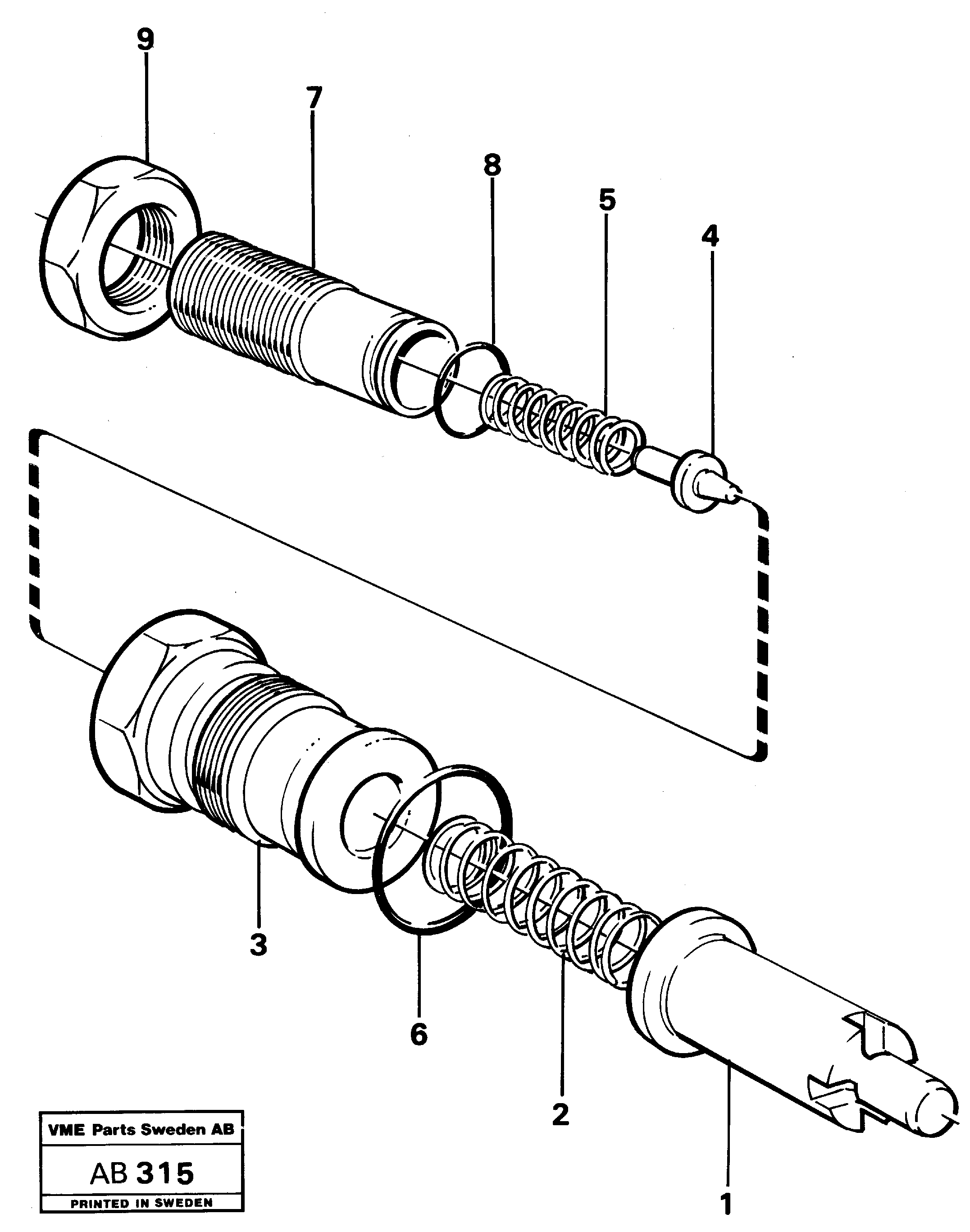 Схема запчастей Volvo L50 - 9965 Pressure limiting valve L50 L50 S/N 6401- / 60301- USA