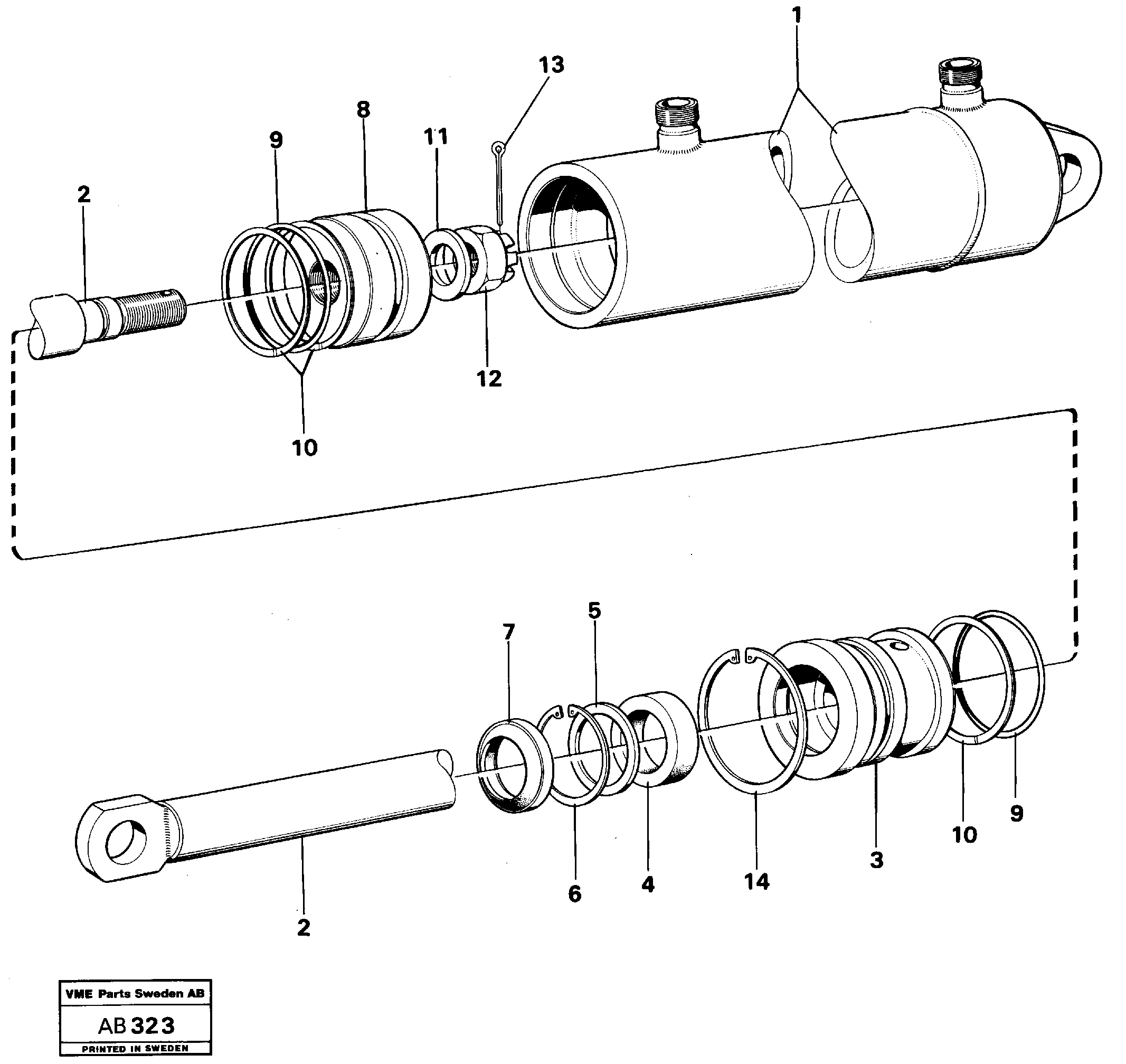 Схема запчастей Volvo L50 - 20987 Гидроцилиндр L50 L50 S/N 6401- / 60301- USA