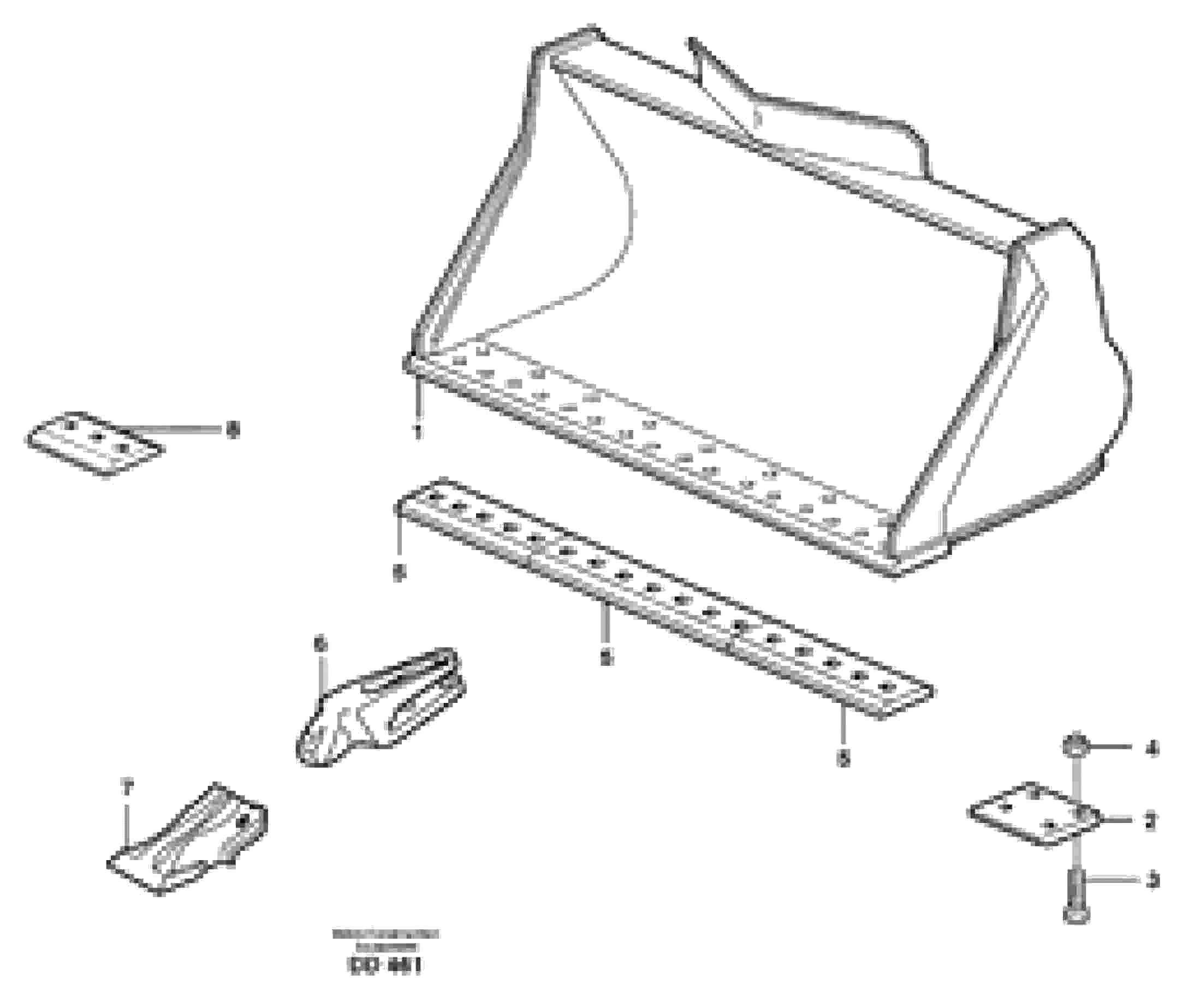 Схема запчастей Volvo L50 - 25326 Bucket, straight lip, alt. edge savers or teeth ATTACHMENTS ATTACHMENTS WHEEL LOADERS GEN. - C