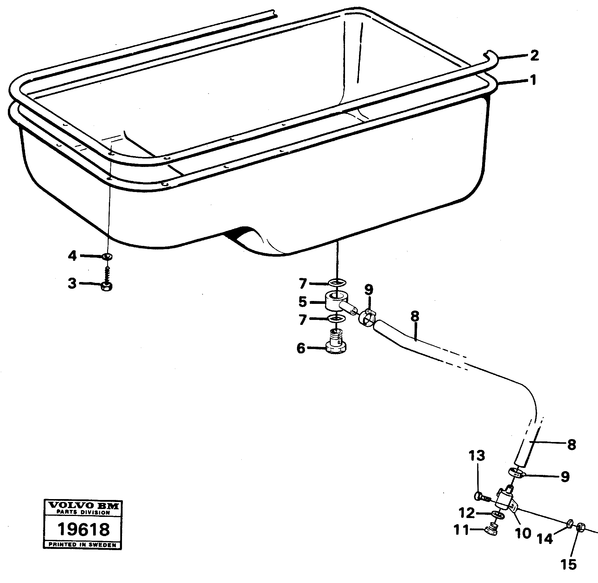 Схема запчастей Volvo L50 - 84903 Oil sump L50 L50 S/N -6400/-60300 USA