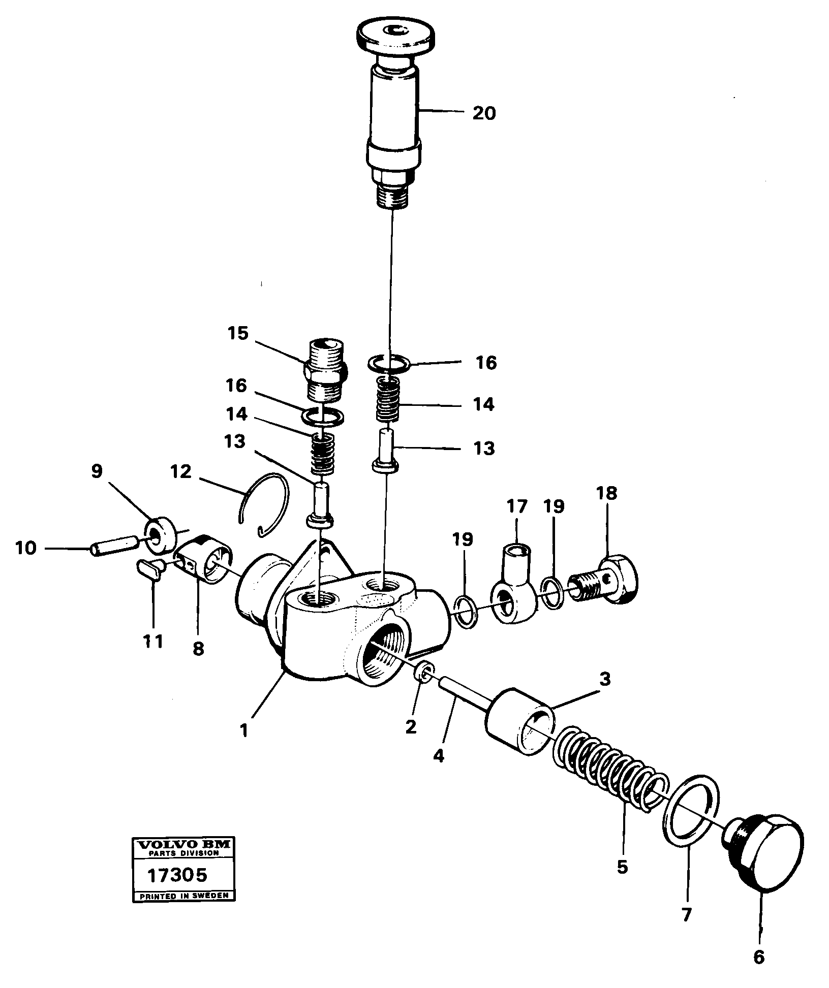 Схема запчастей Volvo L50 - 10626 Feed pump L50 L50 S/N -6400/-60300 USA