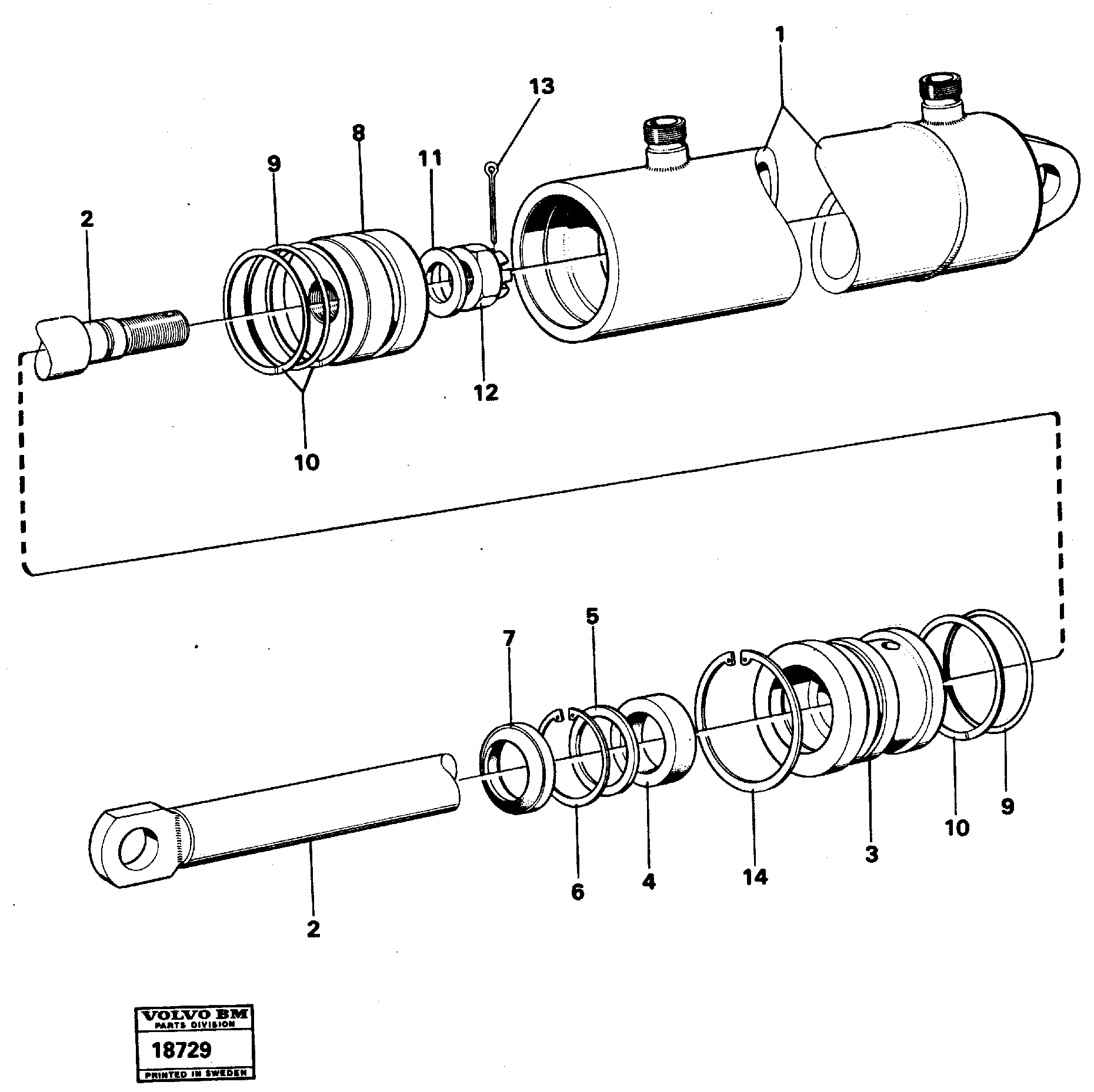 Схема запчастей Volvo L50 - 20599 Гидроцилиндр L50 L50 S/N -6400/-60300 USA