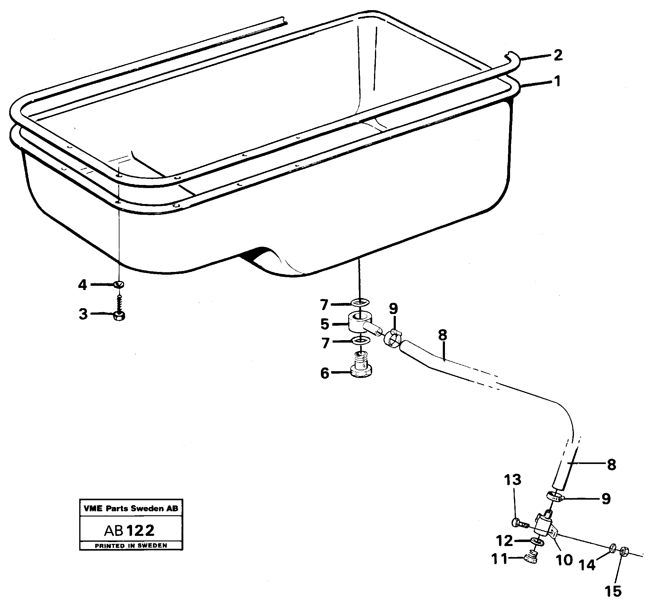 Схема запчастей Volvo L50 - 83945 Oil sump L50 L50 S/N 6401- / 60301- USA