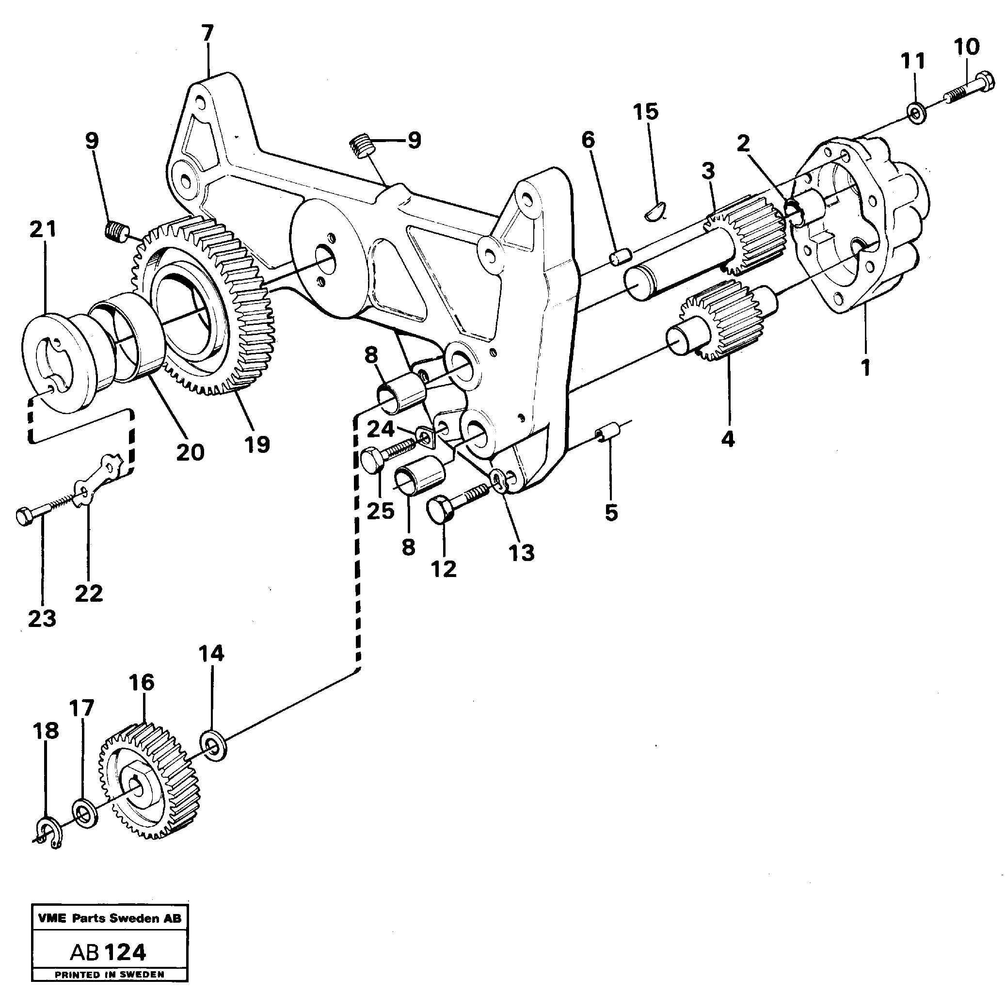 Схема запчастей Volvo L50 - 20692 Lubricating oil pump L50 L50 S/N 6401- / 60301- USA