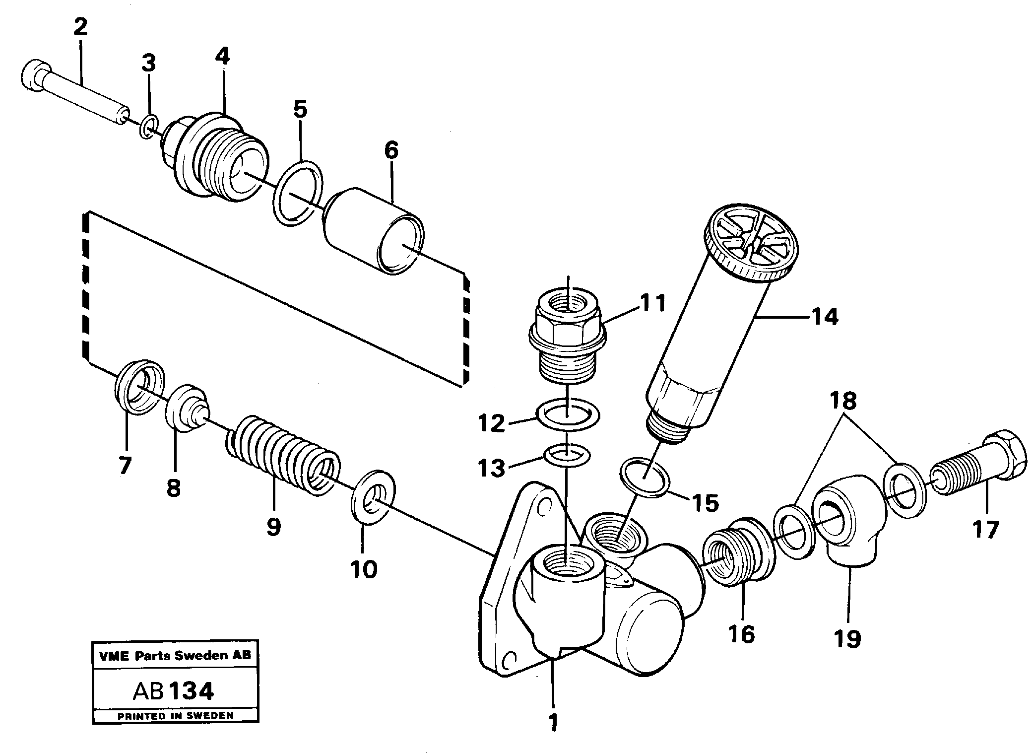 Схема запчастей Volvo L50 - 104683 Feed pump L50 L50 S/N 6401- / 60301- USA