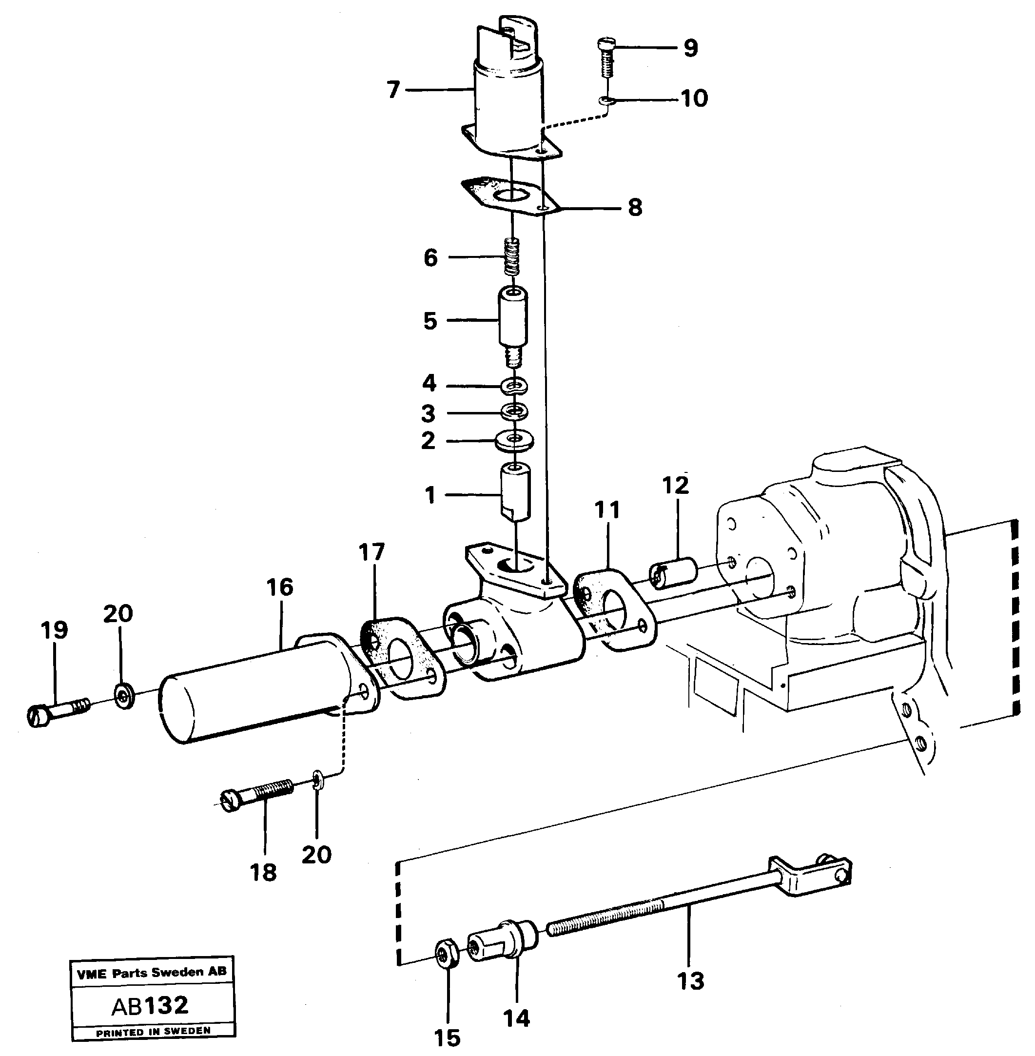 Схема запчастей Volvo L50 - 501 Cold-starting device L50 L50 S/N 6401- / 60301- USA