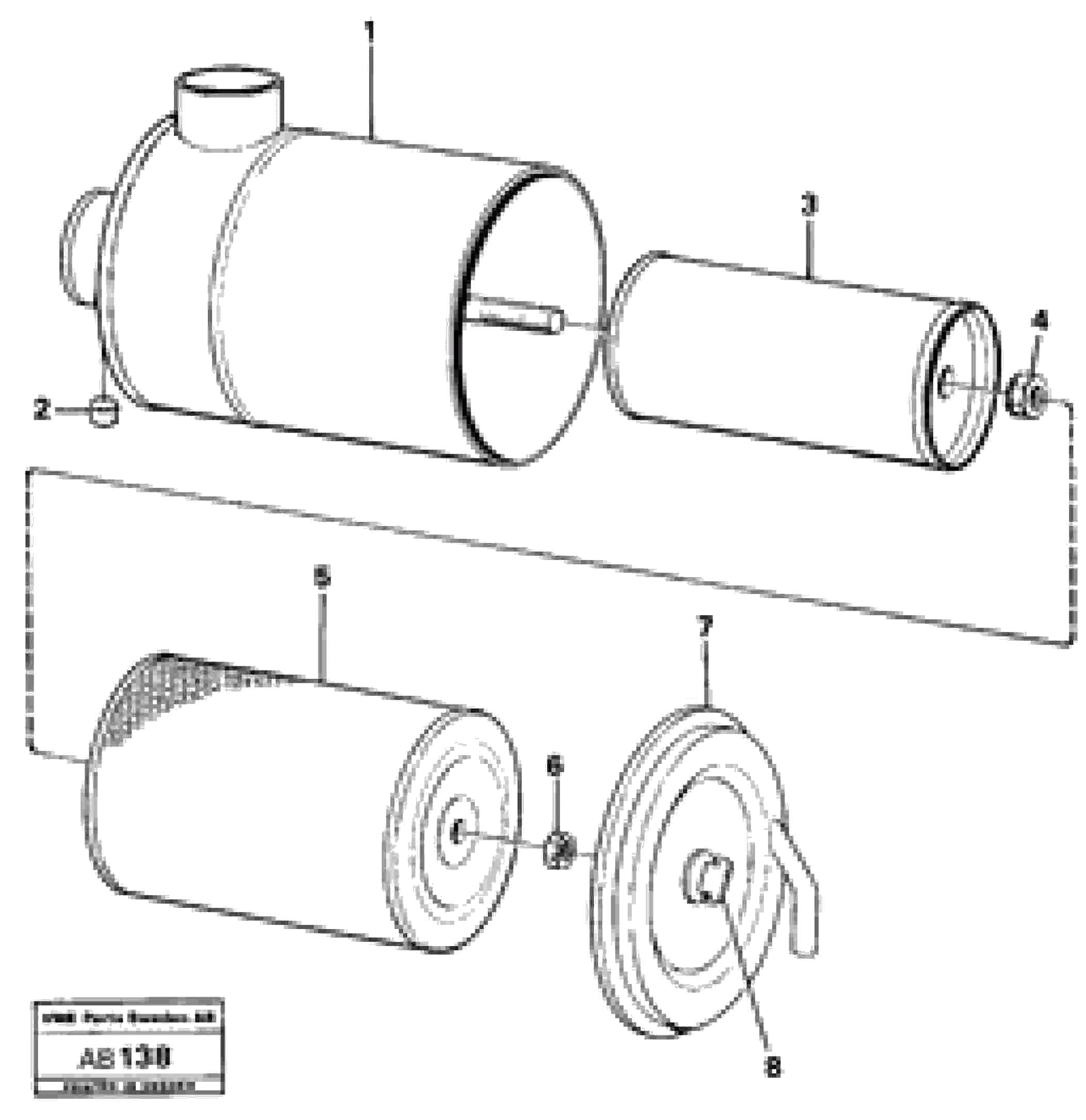 Схема запчастей Volvo L50 - 11794 Фильтр воздушный L50 L50 S/N 6401- / 60301- USA