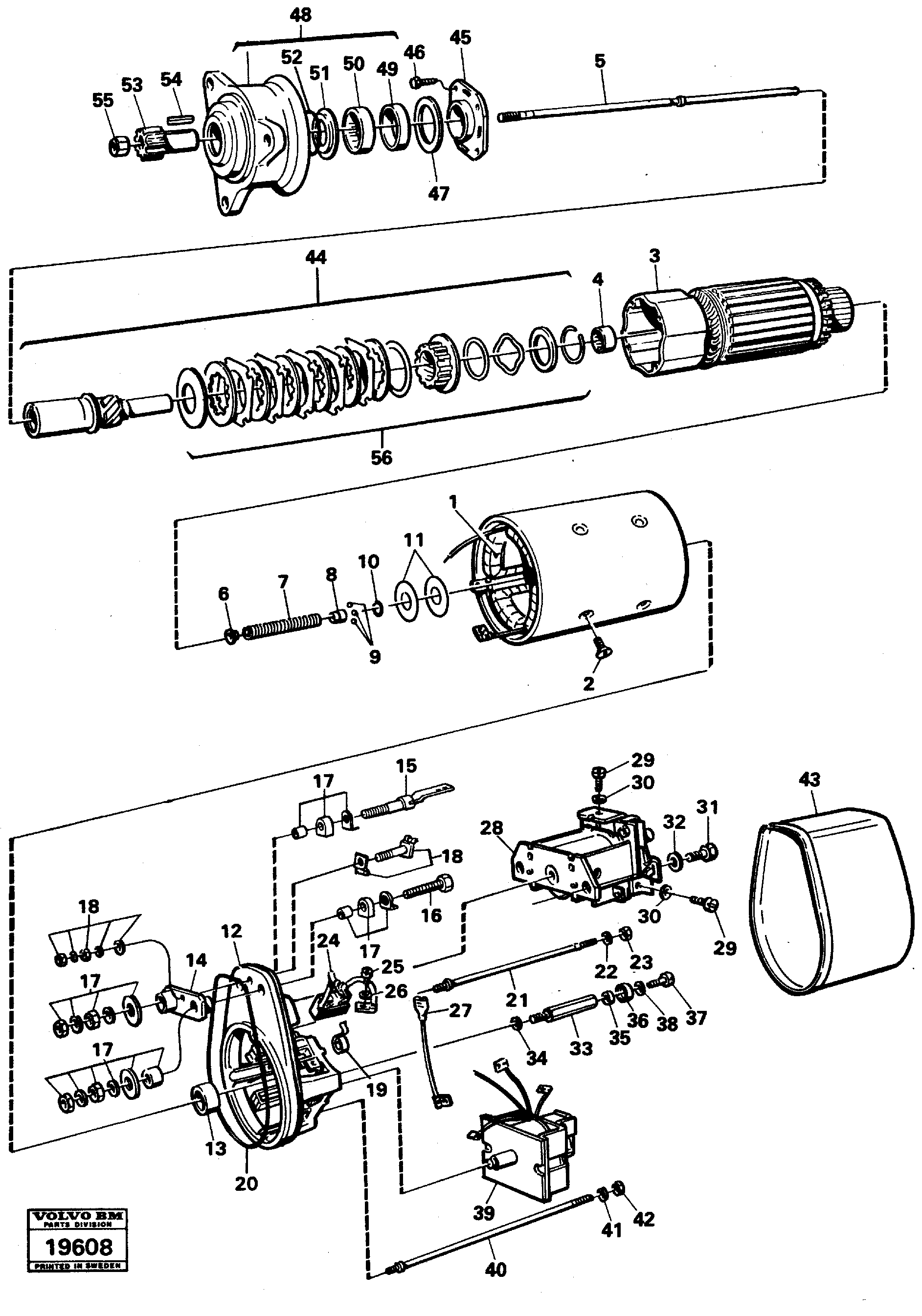 Схема запчастей Volvo L50 - 31079 Starter motor L50 L50 S/N -6400/-60300 USA