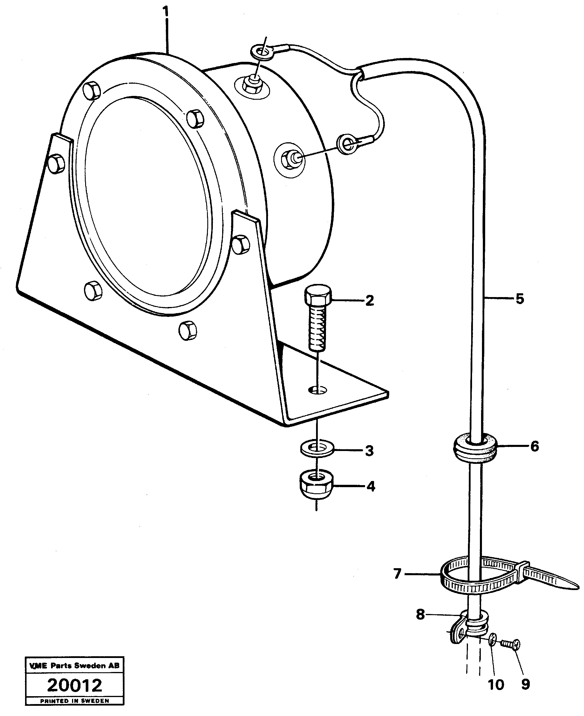 Схема запчастей Volvo L50 - 17046 Back-up warning unit L50 L50 S/N -6400/-60300 USA