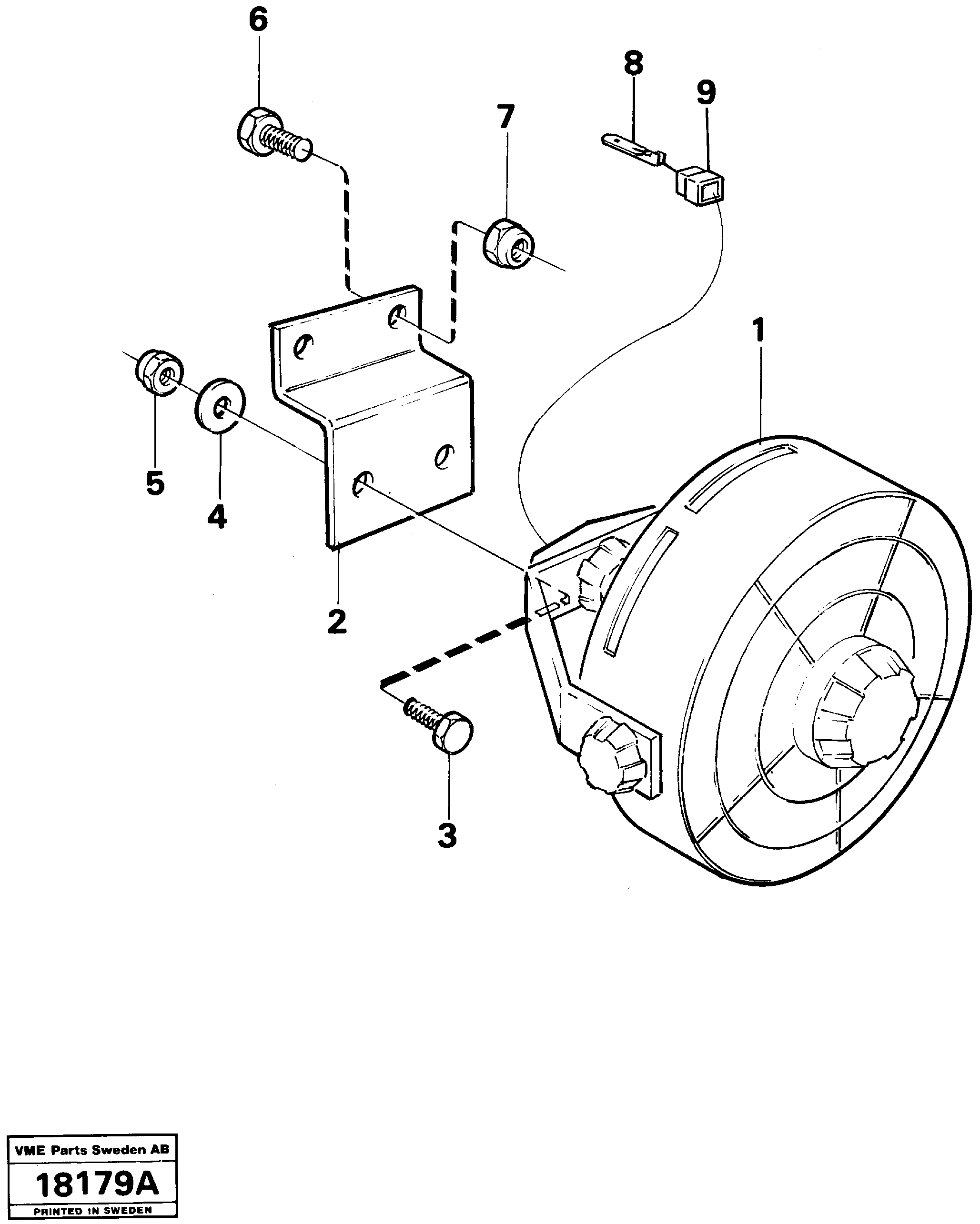 Схема запчастей Volvo L50 - 19753 Fan L50 L50 S/N -6400/-60300 USA