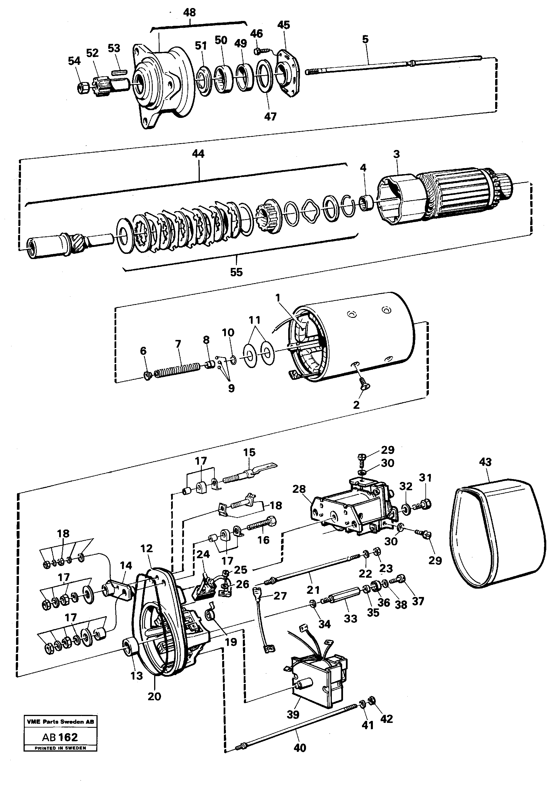 Схема запчастей Volvo L50 - 5128 Starter motor L50 L50 S/N 6401- / 60301- USA