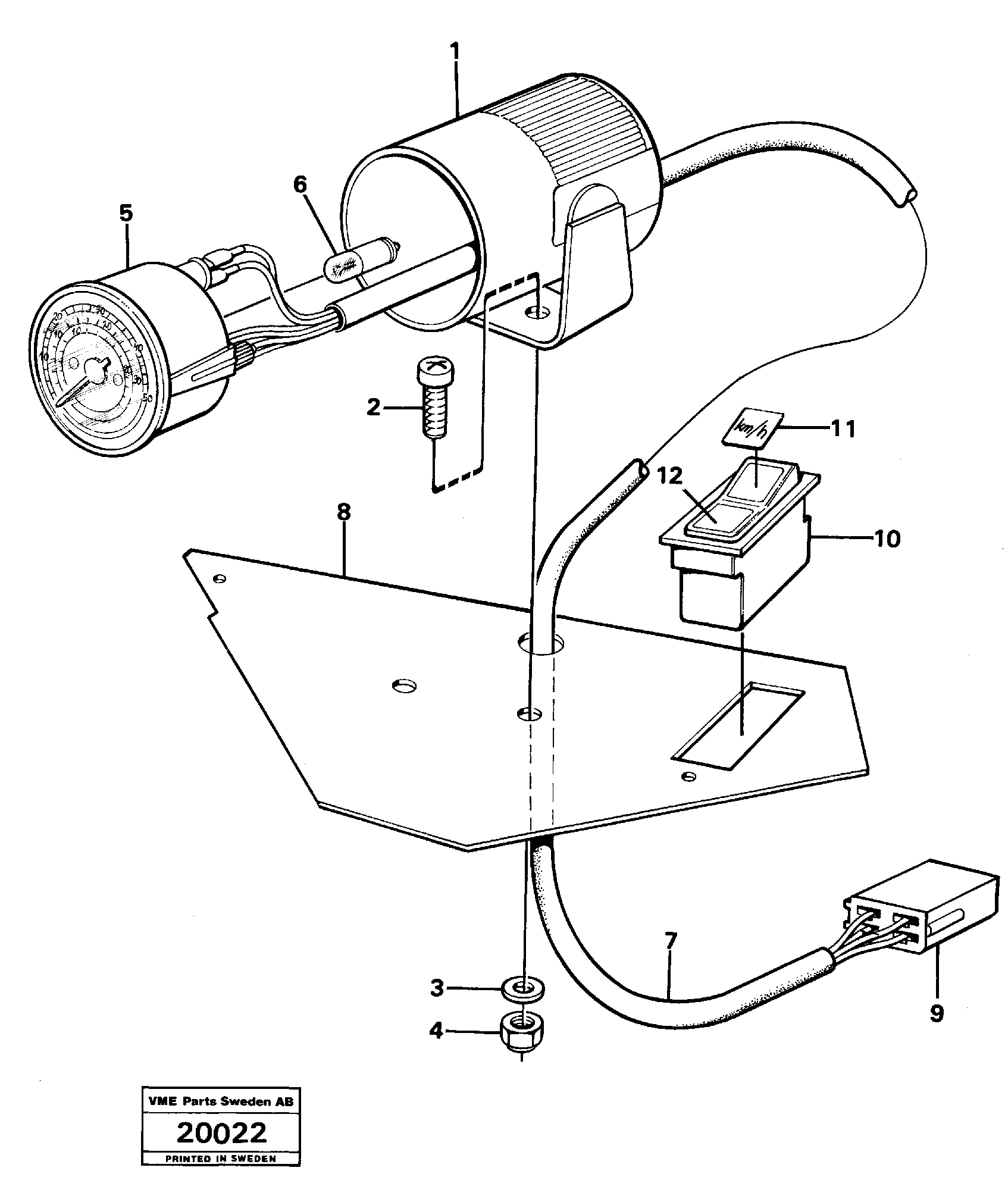 Схема запчастей Volvo L50 - 24267 Instrument L50 L50 S/N -6400/-60300 USA