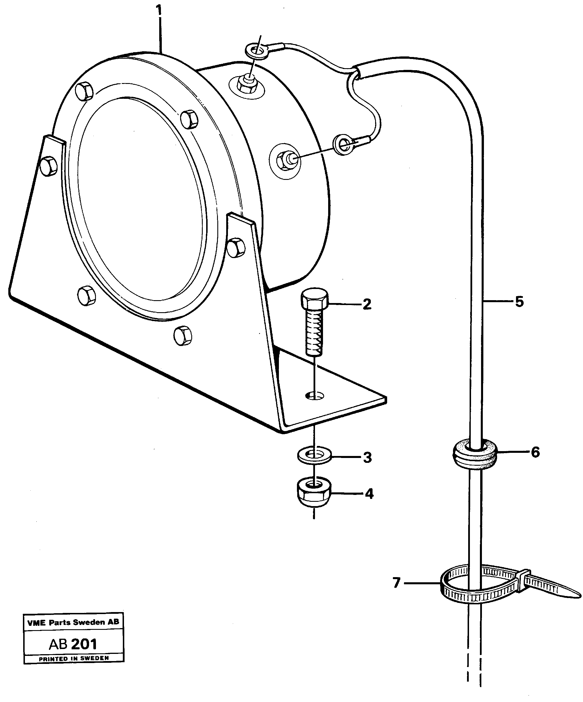 Схема запчастей Volvo L50 - 15889 Back-up warning unit L50 L50 S/N 6401- / 60301- USA