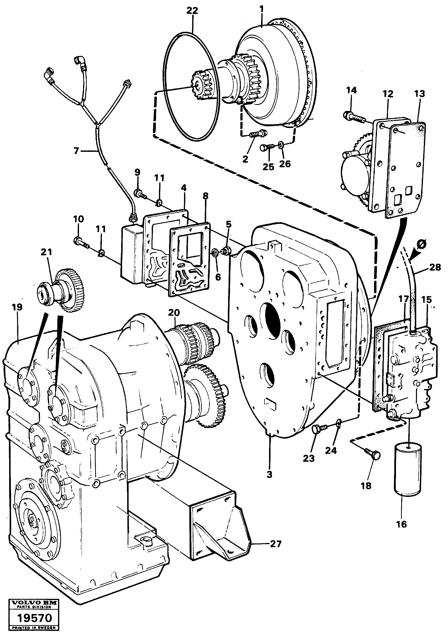 Схема запчастей Volvo L50 - 22522 Hydraulic transmission with fitting parts L50 L50 S/N -6400/-60300 USA