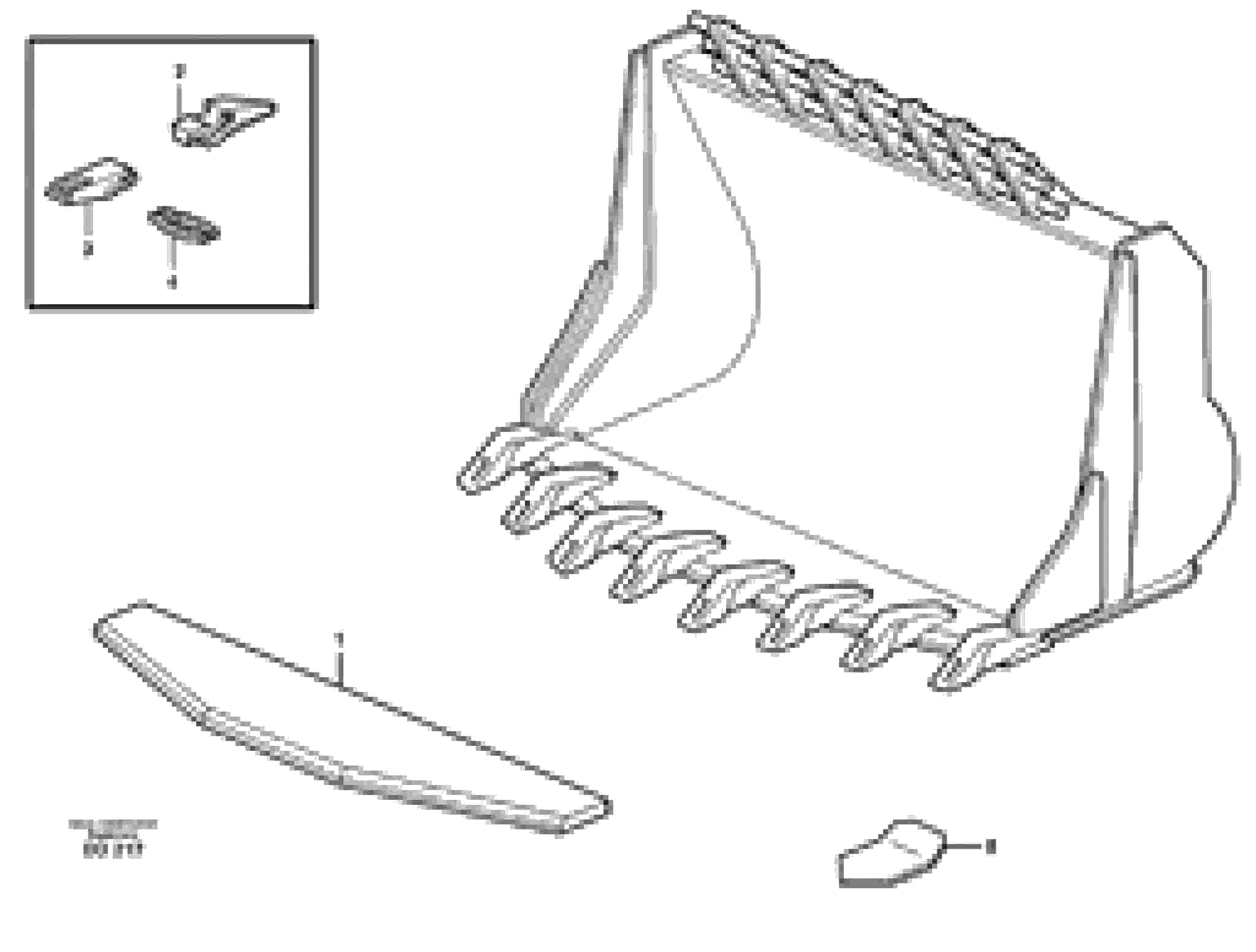 Схема запчастей Volvo L50 - 21546 Bucket, truncated vec lip with teeth ATTACHMENTS ATTACHMENTS WHEEL LOADERS GEN. - C