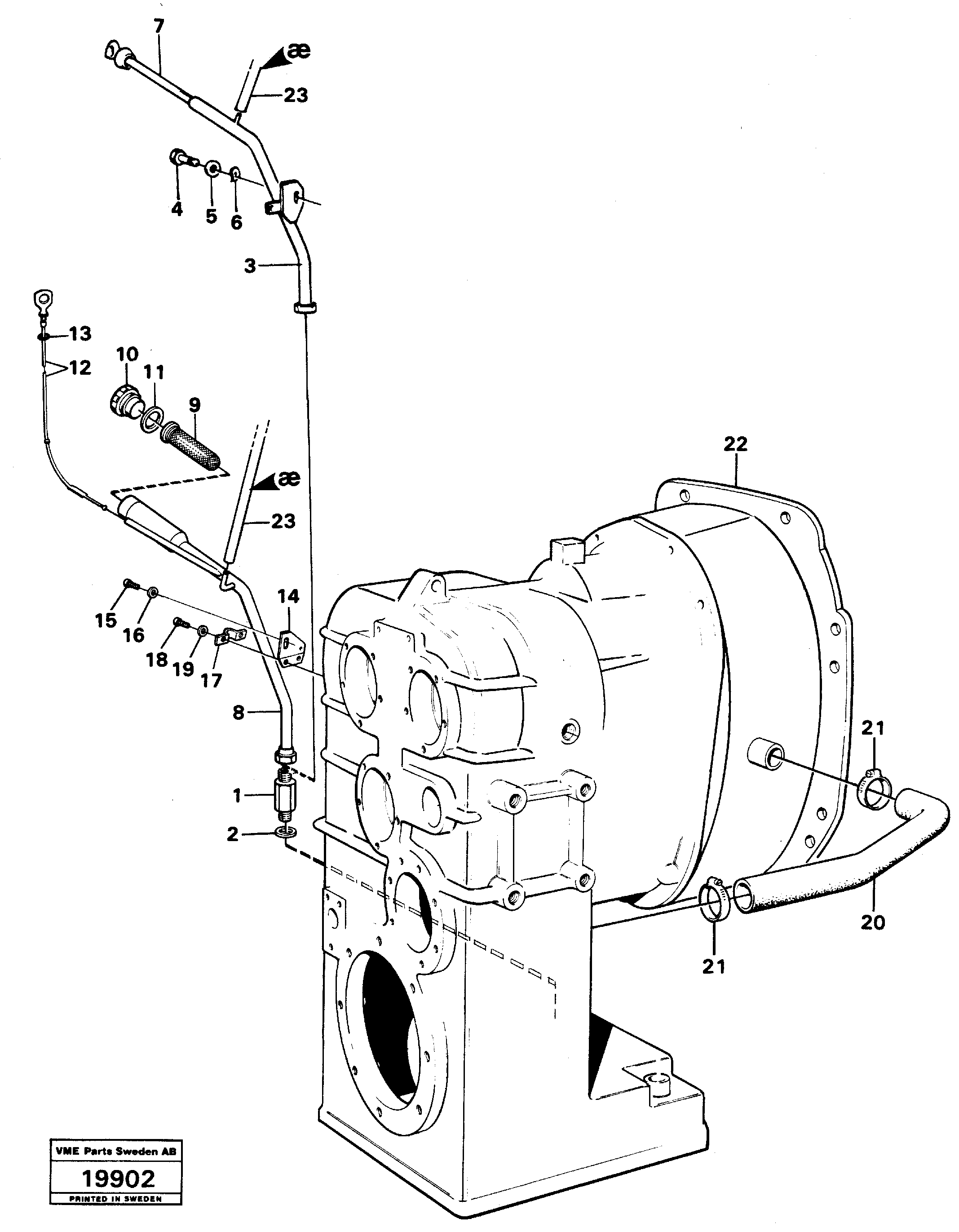 Схема запчастей Volvo L50 - 77645 Transfer case filler pipe L50 L50 S/N -6400/-60300 USA