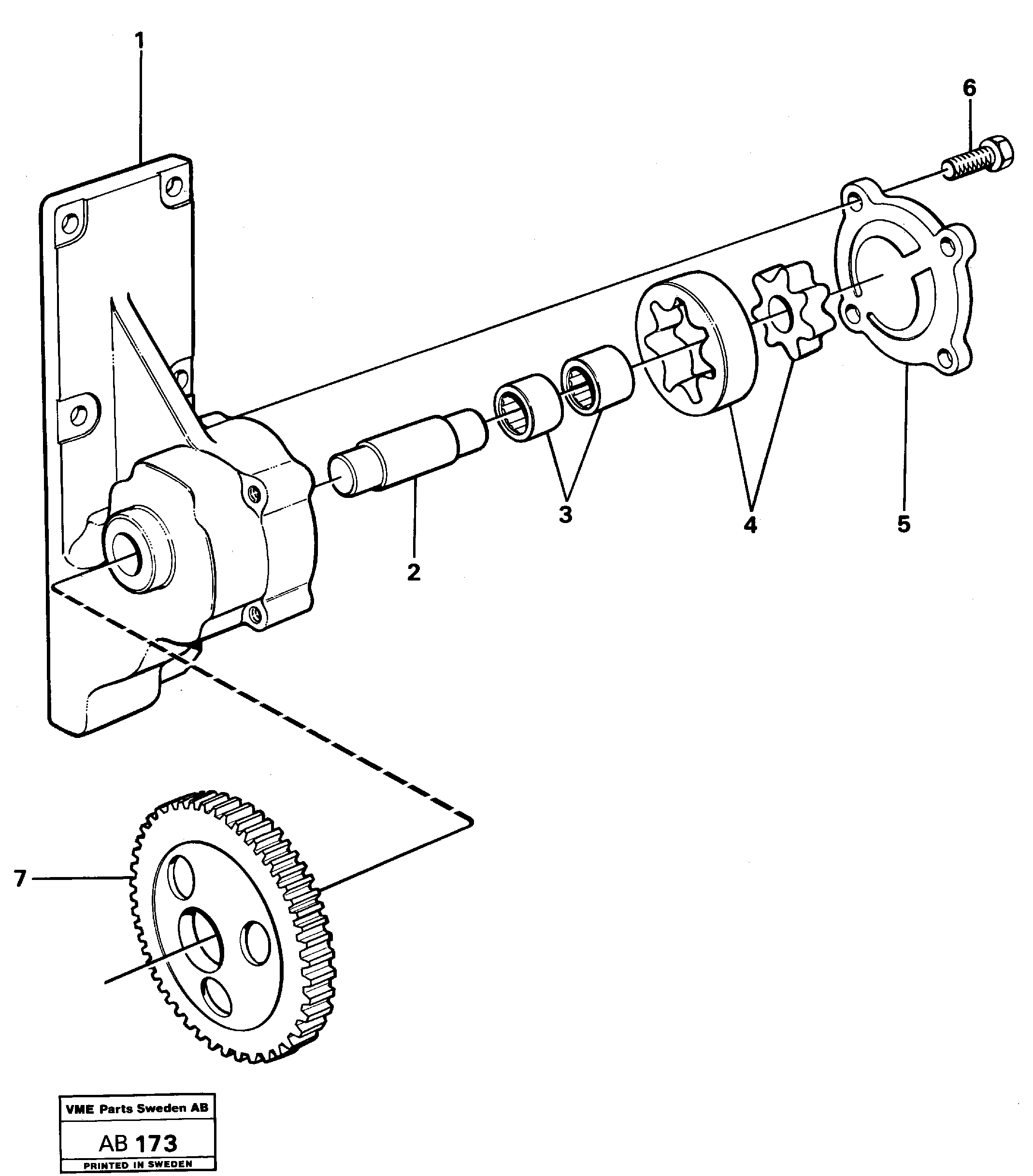 Схема запчастей Volvo L50 - 13573 Насос L50 L50 S/N 6401- / 60301- USA