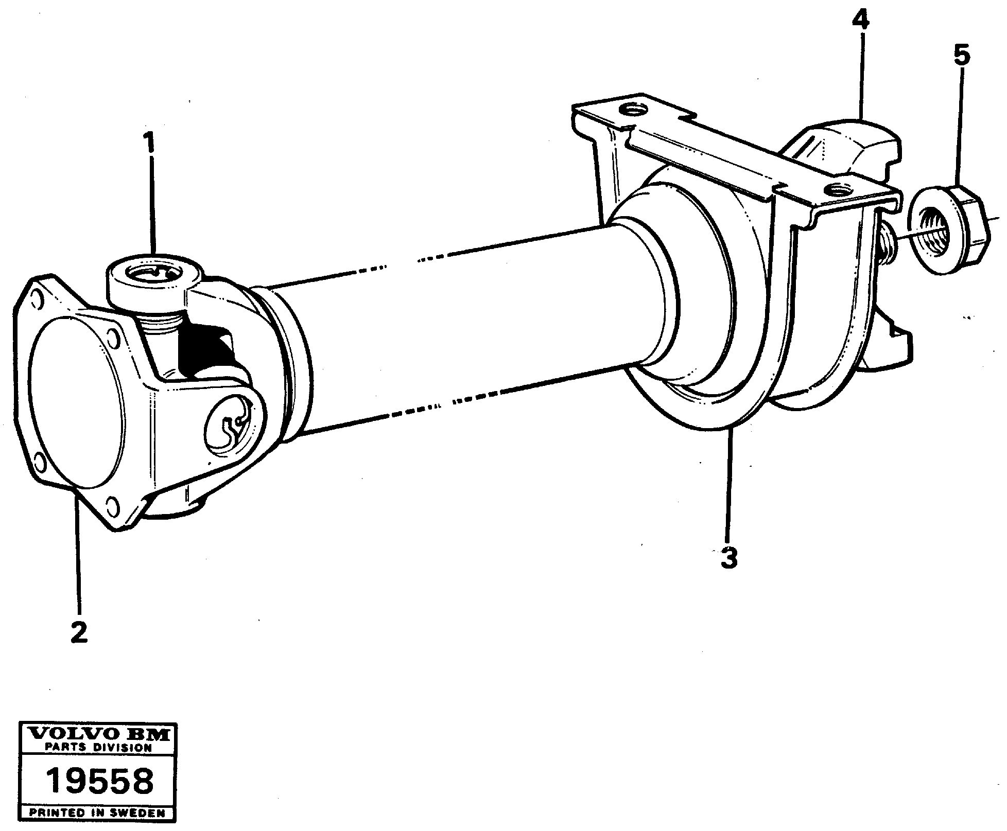 Схема запчастей Volvo L50 - 24285 Вал карданный L50 L50 S/N -6400/-60300 USA