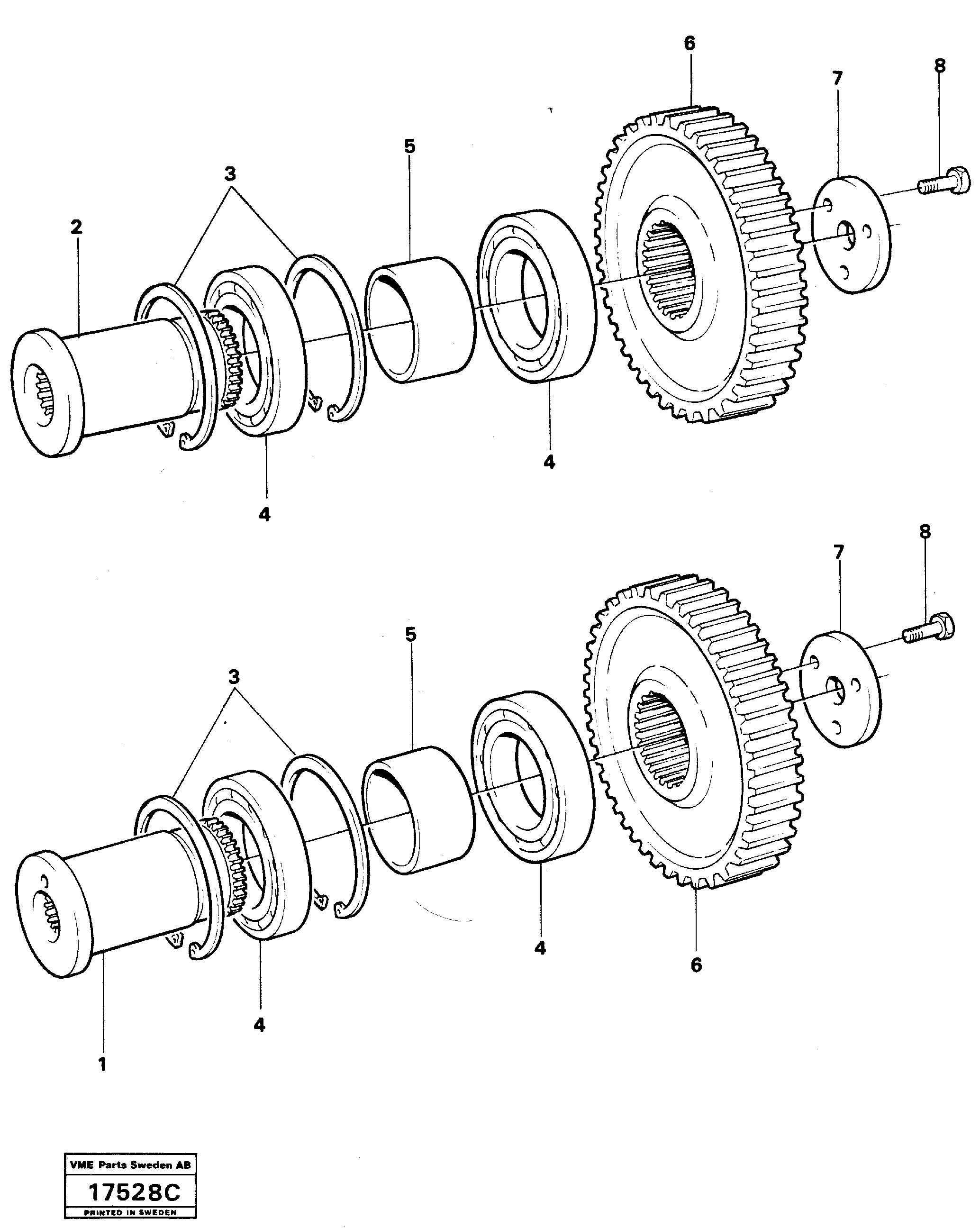 Схема запчастей Volvo L50 - 16271 Pump drive L50 L50 S/N -6400/-60300 USA