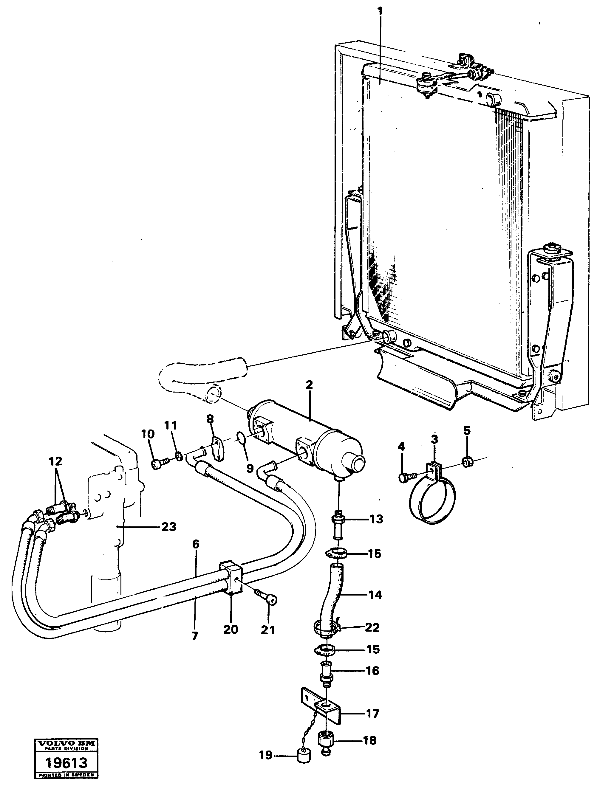 Схема запчастей Volvo L50 - 85811 Масляный радиатор L50 L50 S/N -6400/-60300 USA