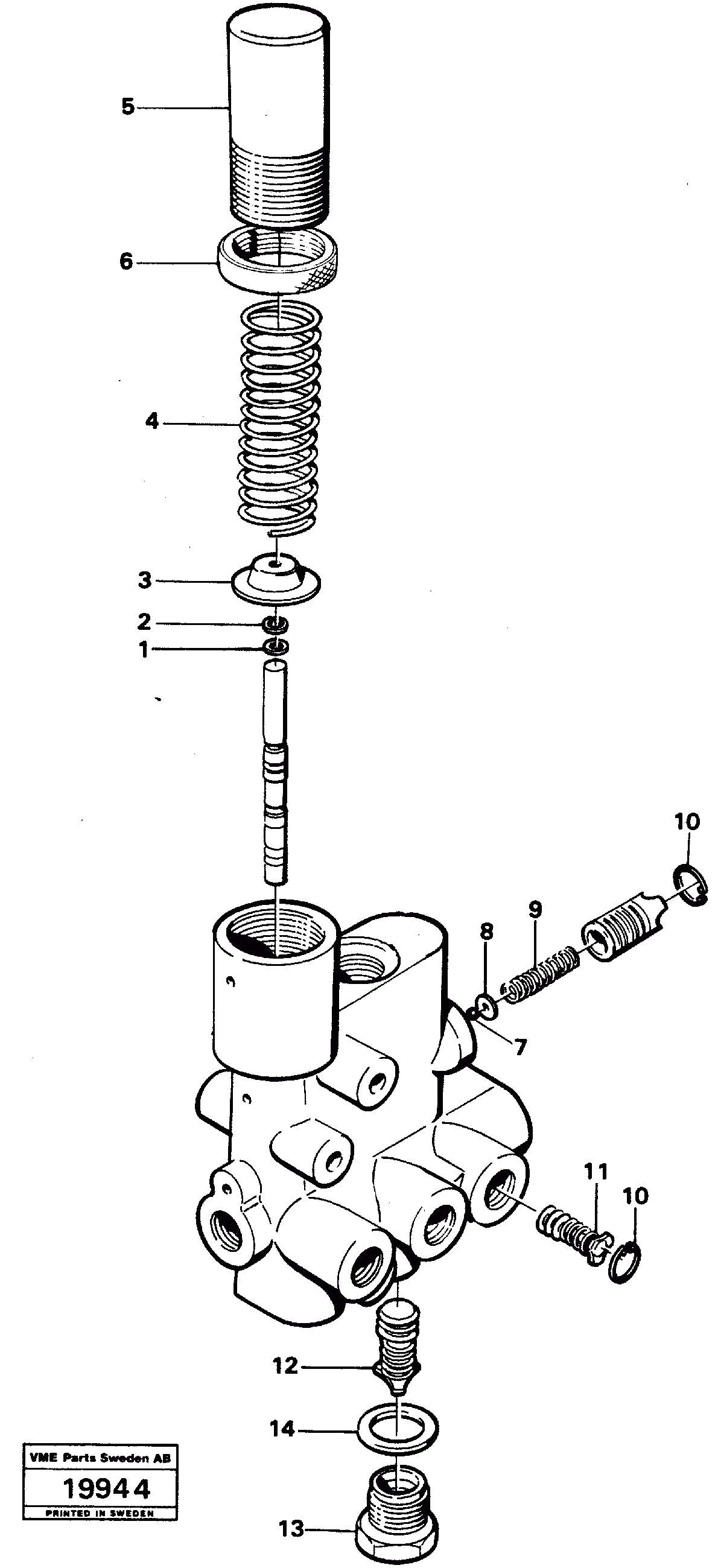 Схема запчастей Volvo L50 - 18069 Relief valve L50 L50 S/N -6400/-60300 USA